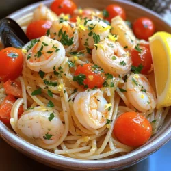 - 300g spaghetti or linguine - 200g mixed seafood (shrimp, scallops, mussels) - 4 cloves garlic, minced - 1 small onion, finely chopped - 3 tablespoons olive oil - 1 teaspoon red pepper flakes (optional) - 1 cup cherry tomatoes, halved - 1/2 cup fish or seafood stock - 2 tablespoons fresh parsley, chopped - Zest and juice of 1 lemon - Salt and pepper to taste - Grated Parmesan cheese for serving (optional) Gather these ingredients before you start. Fresh seafood makes a big difference. The garlic and onion give the dish its base flavor. Olive oil adds richness. Red pepper flakes can give a nice kick. You can skip them if you prefer mild flavors. Cherry tomatoes add sweetness and a pop of color. The seafood stock enhances the dish’s taste. Once you have everything ready, you can move on to cooking. For the full recipe, check out the detailed steps. It’s simple, quick, and packed with flavor. 1. Start by bringing a large pot of salted water to a boil. This step is key for flavor. 2. Add 300g of spaghetti or linguine to the boiling water. Cook it according to package instructions. You want it to be al dente, which means it should still have a little bite. 3. Once cooked, reserve 1 cup of pasta water. This water is useful for the sauce later. Drain the rest of the water. 1. In a large skillet over medium heat, pour in 3 tablespoons of olive oil. Let it heat up. 2. Add 1 small onion, finely chopped. Sauté it until softened, about 3-4 minutes. 3. Now, stir in 4 cloves of minced garlic and 1 teaspoon of red pepper flakes. Cook for another 1-2 minutes. Be careful not to burn the garlic, or it will taste bitter. 4. Next, add 200g of mixed seafood. This can include shrimp, scallops, and mussels. Cook for 3-4 minutes. Stir occasionally until the seafood turns opaque and is fully cooked. 1. Add 1 cup of halved cherry tomatoes and 1/2 cup of seafood stock to the skillet. Bring the mix to a simmer. Let it cook for 2-3 minutes, allowing the flavors to blend. 2. Toss in the cooked pasta. Mix everything well. If the sauce is too thick, add some reserved pasta water until it reaches your desired consistency. 3. Finally, stir in the zest and juice of 1 lemon, along with 2 tablespoons of chopped fresh parsley. Season with salt and pepper to taste. Using these steps, you can create a Seafood Pasta in Garlic Sauce that is both savory and easy to make. For the full recipe, check out the details provided earlier. To make your seafood pasta sing, start with fresh seafood. Look for shrimp that smell like the ocean, firm scallops, and shiny mussels. Fresh seafood makes a big difference in taste. Don't forget about pasta water. It’s not just salty; it’s packed with starch. This adds creaminess to your sauce. Reserve a cup before you drain the pasta. You can use it to adjust the sauce later. Serving is just as important as cooking. Use warm bowls to keep the dish nice and hot. This makes a big impact. Arrange the seafood nicely on top of the pasta for a beautiful look. Garnish with fresh parsley and a lemon wedge. The green adds color, and the lemon gives a fresh scent. This small touch makes your dish pop! One mistake to avoid is overcooking seafood. It can become rubbery and tough. Cook it just until it turns opaque. This keeps it tender and flavorful. Another mistake is burning garlic. Garlic can go from sweet to bitter quickly. Cook it on medium heat and watch closely. If it starts to brown, take it off the heat fast. For the full recipe, refer to the earlier section. {{image_2}} You can use many types of pasta for seafood pasta. Spaghetti and linguine are classic choices. But don't stop there! Fettuccine or penne also work well. Each pasta type brings its own texture and flavor. If you need a gluten-free option, try brown rice pasta or chickpea pasta. These alternatives taste great and keep the dish light. Feel free to mix up your seafood too. Crab or lobster adds a rich taste that many love. You can also combine shrimp with scallops and mussels for a seafood feast. This mix gives you layers of flavor and texture. If you’re adventurous, add clams or squid for extra variety. The key is to cook your seafood just right, so it remains tender and juicy. If you want to go vegan, it's easy to swap seafood for veggies. Try using zucchini, bell peppers, or mushrooms. These add delightful flavors and textures. For the sauce, you can use a mix of vegetable broth and olive oil. This keeps the dish rich and tasty. To give it a seafood-like flavor, add a touch of seaweed or nutritional yeast. You’ll still enjoy a delicious meal! For the full recipe, check out the Seafood Pasta Delight. Seafood pasta can last up to three days in the fridge. It's best to store it in an airtight container. I recommend using glass containers as they help keep flavors fresh. Make sure to let the pasta cool before sealing it. This helps prevent condensation, which can make the pasta soggy. To reheat seafood pasta without losing texture, use a skillet on low heat. Add a splash of water or broth to keep it moist. Stir gently until heated through, which usually takes about five minutes. You can also use a microwave. Heat in short bursts of 30 seconds, stirring in between. Yes, you can freeze seafood pasta! However, it’s best to freeze it without the sauce. For best results, store it in freezer-safe bags. Remove as much air as possible before sealing. When ready to eat, thaw it overnight in the fridge. Reheat in a skillet or microwave until hot. Yes, you can use frozen seafood. It offers convenience and saves time. Frozen seafood is often frozen soon after it is caught, keeping it fresh. However, it may lose some texture after thawing. Fresh seafood usually tastes better. If using frozen seafood, remember to thaw it in the fridge overnight. Drain any excess water before cooking. Pair seafood pasta with a simple green salad. A side of garlic bread also works well. You could add roasted vegetables for extra flavor. These sides complement the dish without overpowering it. A glass of white wine can enhance your meal, too. To control the oil, use less olive oil when cooking. Start with one tablespoon and add more if needed. You can also add more seafood stock or pasta water to thin the sauce. Balance the flavors with lemon juice and zest. This adds brightness without excess oil. Yes, seafood pasta is great for meal prep. Cook and store it in airtight containers. It lasts about three days in the fridge. Reheat gently to avoid overcooking the seafood. You can also prepare the sauce ahead of time. Just cook the pasta fresh when you are ready to eat. This seafood pasta dish is simple and tasty. We covered all the key ingredients and steps. You learned how to cook it perfectly and avoid common mistakes. The tips on enhancing flavor and presentation will impress anyone. We also explored storage and reheating options to keep leftovers fresh. Try making variations like gluten-free pasta or vegan options. With these tips, you can enjoy this dish many ways. Cooking seafood pasta can be fun and rewarding. You’ll impress your family and friends with delicious results. Enjoy your culinary journey!