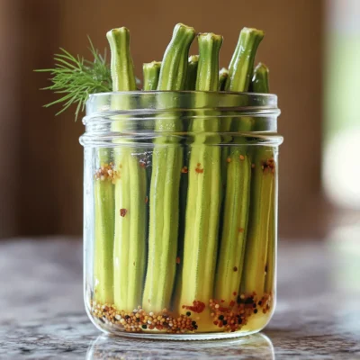 Refrigerator Pickled Okra Easy Crunchy Recipe