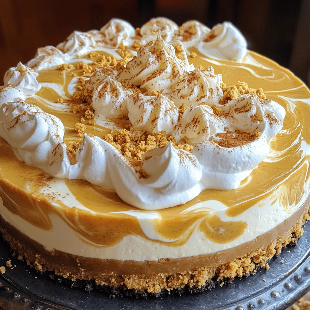 - 1 ½ cups graham cracker crumbs - ½ cup unsalted butter, melted - 1 cup cookie butter (speculoos spread) - 16 oz cream cheese, softened - 1 cup powdered sugar - 1 teaspoon vanilla extract - 2 large eggs - 1 cup sour cream - ½ teaspoon ground cinnamon - Whipped cream (for topping) - Crushed cookies (for garnish) If you can't find cookie butter, you can use peanut butter or almond butter. Both give a different taste, but they can still be yummy. For a gluten-free crust, use gluten-free graham crackers or almond flour. For best results, use a dry measuring cup for crumbs and a liquid measuring cup for melted butter. A kitchen scale can be handy if you need precise measurements. Always level off your measuring cups to ensure you use the right amount. To start, preheat your oven to 325°F (160°C). This ensures your crust bakes evenly. Next, grab a mixing bowl. Combine the 1 ½ cups of graham cracker crumbs with the ½ cup of melted butter. Stir the mix until the crumbs are fully coated. Now, take a 9-inch springform pan and press the crumb mixture into the bottom. Make sure it is even and compact. Bake this crust for 10 minutes, then let it cool completely. For a creamy cheesecake, room temperature ingredients are key. Start by beating 16 oz of softened cream cheese in a large bowl. Use an electric mixer for the best results. Mix until it is very smooth. Gradually add 1 cup of powdered sugar and 1 teaspoon of vanilla extract. Mix these in until fully combined. Now, add the 1 cup of cookie butter. Beat again until the mixture is smooth. Next, add in 2 large eggs, mixing one at a time. Ensure each egg is mixed in well before the next addition. Finally, fold in 1 cup of sour cream and ½ teaspoon of ground cinnamon. This will add great flavor and help achieve a silky texture. Pour the cheesecake filling over your cooled crust. Tap the pan gently on the counter. This helps to remove any air bubbles. Bake your cheesecake in the preheated oven for 50 to 60 minutes. The center should be set but still have a slight jiggle. To check for doneness, gently shake the pan. If the center wobbles slightly, it’s ready. When done, turn off the oven and crack the door open. Let the cheesecake cool inside for 1 hour. After this, refrigerate it for at least 4 hours or overnight. This will enhance the flavor and texture. Enjoy your Ultimate Cookie Butter Cheesecake! For the complete recipe, see the Full Recipe. To prevent cracks in your cheesecake, follow a few simple rules. First, mix the batter gently. Overmixing adds air, which can cause cracks. Second, bake at a low temperature. A hot oven can cook the outside too fast. Finally, let your cheesecake cool slowly. Cracking often happens from sudden temperature changes. To ensure a creamy filling, use room temperature cream cheese. Cold cream cheese will lump up. Also, add your eggs one at a time. This helps them blend in smoothly. Mixing in sour cream last can also add to the creaminess. It adds moisture and richness. This cheesecake shines when paired with fresh fruit. Berries, like strawberries or blueberries, add a nice touch. You can also serve it with a drizzle of chocolate sauce. For more fun, add a sprinkle of crushed cookies on top. This adds crunch and looks great. Presentation matters too! Use a clean knife to slice neat pieces. Place each slice on a colorful plate. Add a dollop of whipped cream for a pop of white. You can also garnish with mint leaves for color. Watch out for overbaking your cheesecake. This makes it dry and tough. Check for doneness by gently shaking the pan. The center should jiggle slightly. If it looks too firm, it needs more time. Another mistake is not letting your cheesecake cool properly. Cooling it too fast can cause cracks. Remember, patience is key! Finally, avoid skipping the chilling time. Refrigerating overnight makes a big difference. It helps flavors develop and gives a better texture. For the full recipe, check out The Ultimate Cookie Butter Cheesecake. Enjoy every creamy bite! {{image_2}} You can add chocolate or caramel to your cheesecake for a new twist. Drizzle melted chocolate or caramel sauce on top before serving. You can also mix in chocolate chips or caramel bits in the filling for extra flavor. For toppings, try fresh fruit, nuts, or even sprinkles. Crushed cookies make a fun and crunchy finish. Experiment with different flavors to find your favorite combo! If you want a vegan cheesecake, use plant-based cream cheese. You can replace eggs with flaxseed meal or applesauce. Coconut cream works well as a substitute for sour cream. For a low-carb version, swap sugar for a low-carb sweetener. Use almond flour for the crust instead of graham cracker crumbs. This way, you can enjoy cheesecake while keeping carbs down. In fall, try adding pumpkin puree to your cheesecake. It gives a cozy flavor and pairs well with cinnamon. You can even add spices like nutmeg and ginger for a seasonal touch. In summer, fresh berries shine in cheesecake. Blueberries or strawberries add a burst of freshness. You can fold them into the filling or use them as a topping. Adjust the flavors for each season and enjoy a cheesecake year-round! For the full recipe, check out The Ultimate Cookie Butter Cheesecake. To store leftover cheesecake, cover it tightly with plastic wrap. You can also use an airtight container. This keeps the cheesecake fresh and moist. In the fridge, it lasts for about five days. To freeze cheesecake, wrap it in plastic wrap, then foil. This protects it from freezer burn. You can freeze it for up to three months. When you want to eat it, move the cheesecake to the fridge. Let it thaw overnight for the best taste and texture. The cheesecake can stay fresh in the fridge for up to five days. If frozen, it can last for three months. Always check for signs of spoilage before eating. Enjoy your cheesecake at its best by following these storage tips. For the full recipe, refer to the section above. To keep your cheesecake smooth, avoid sudden temperature changes. Cracks often happen if the oven is too hot or if you cool it too fast. Here are some tips to prevent cracks: - Use a water bath. Place your springform pan in a bigger pan filled with water. This helps keep the heat even. - Don’t overmix the batter. Mix just until combined. Overmixing can add too much air and cause cracks. - Cool slowly. After baking, turn off the oven and leave the door open. This helps the cheesecake cool down gently. Yes, you can use a different size pan. But this changes baking time and the amount of filling. If you use a smaller pan, the cheesecake will need more time to bake. If you use a larger pan, it will bake faster. - For a 7-inch pan: Start checking at 40 minutes. - For a 10-inch pan: Check at 50 minutes. - Adjust the batter amount based on pan size. Cookie butter is a sweet spread made from ground cookies, often speculoos. It has a rich, spiced flavor. You can use it in many desserts, like cakes, cookies, or even as a topping for ice cream. It adds a warm, cozy taste to your recipes. For the Ultimate Cookie Butter Cheesecake, cookie butter is key. It gives the cheesecake its unique flavor. You can find cookie butter in grocery stores or online. For the full recipe, check out The Ultimate Cookie Butter Cheesecake. This blog post covered all you need for a great cheesecake. We explored each ingredient and even suggested swaps. You learned how to prepare the crust and filling for the best results. Tips helped you avoid common mistakes and achieve the perfect texture. You now know how to add flavors and store your cheesecake properly. Remember, practice makes perfect. Enjoy every bite!
