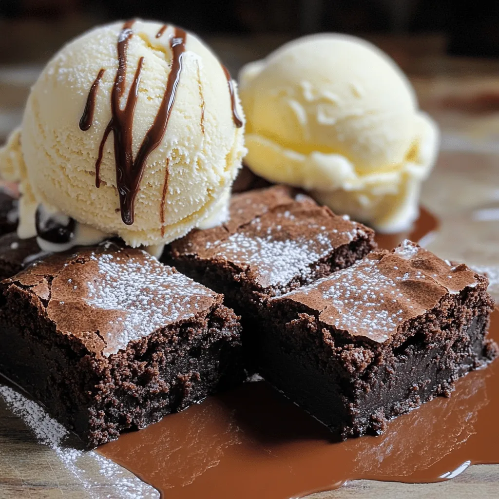 To make your espresso brownies, gather these key ingredients: - 1 cup (226g) unsalted butter, melted - 1 cup (200g) granulated sugar - 1 cup (220g) brown sugar, packed - 4 large eggs - 1 tablespoon vanilla extract - 1 cup (130g) all-purpose flour - 1 cup (100g) unsweetened cocoa powder - 1 teaspoon espresso powder - 1/2 teaspoon salt - 1 cup (170g) semi-sweet chocolate chips These ingredients create a rich and fudgy base. The butter adds moisture, while both sugars give sweetness. Eggs bind everything together, and the cocoa powder ensures a deep chocolate flavor. You can take your brownies to the next level with these optional add-ins: - 1/2 cup (50g) chopped walnuts or pecans Adding nuts gives a nice crunch that contrasts with the smooth brownie texture. You can also consider adding white chocolate chips or a swirl of caramel for extra sweetness. Using high-quality ingredients makes a big difference. Select fresh eggs and pure vanilla extract. Choose unsweetened cocoa powder that is rich in flavor. For the best chocolate chips, go for semi-sweet or dark chocolate. These choices enhance the taste and texture of your brownies. Remember, quality matters when you want the best espresso brownies. Check out the Full Recipe for detailed steps! Start by gathering your ingredients. This keeps you organized and focused. Preheat your oven to 350°F (175°C). Grease a 9x13 inch baking pan. You can also line it with parchment paper. This makes it easy to lift the brownies out later. In a large bowl, mix the melted butter, granulated sugar, and brown sugar. Whisk until smooth and well combined. Then, add the eggs one at a time. Mix after each egg to keep it creamy. Stir in the vanilla extract for added flavor. In a separate bowl, sift together the flour, cocoa powder, espresso powder, and salt. This step helps mix the dry ingredients well. Gradually add this mixture to the wet ingredients. Stir until no flour streaks remain. Be careful not to overmix, as this can make the brownies tough. Fold in the chocolate chips and nuts if you choose to use them. This adds great texture and flavor. Pour the brownie batter into your prepared pan. Spread it evenly so it bakes nicely. Bake in the preheated oven for 25 to 30 minutes. Check doneness by inserting a toothpick into the center. If it comes out with a few moist crumbs, your brownies are ready. Once baked, remove the brownies from the oven. Let them cool in the pan on a wire rack for about 20 minutes. This helps set the texture. After cooling, cut them into squares. For a special touch, serve warm brownies with a scoop of vanilla ice cream. Drizzle chocolate syrup on top for extra indulgence. A dusting of powdered sugar can make them look even fancier. Enjoy your espresso-infused fudgy delight! For the full recipe, check out the complete instructions above. To get that perfect fudgy texture, use less flour than you might think. This keeps your brownies dense and moist. Also, don't overmix your batter. Mix just until combined. If you want deeper flavor, add a bit more espresso powder. It boosts the coffee taste without being too strong. One common mistake is overbaking. Brownies should be soft in the middle. Check them a few minutes early. Another mistake is not letting them cool. Warm brownies fall apart easily. Always let them cool for at least 20 minutes before cutting. Lastly, make sure to measure your ingredients right. Too much flour can lead to dry brownies. Serve these espresso brownies warm for a gooey treat. A scoop of vanilla ice cream on top makes it special. You can also drizzle chocolate syrup for extra sweetness. For a fun twist, sprinkle sea salt on top. It enhances the chocolate flavor. If you want a crunchy bite, add chopped nuts on top before serving. You can find the Full Recipe for more details on making these delicious treats! {{image_2}} If you want nut-free brownies, just leave out the nuts. You can still enjoy rich flavors. The brownies will stay moist and fudgy without them. You might want to add extra chocolate chips for a sweet boost. This will keep the texture just right. Kids and adults alike will enjoy these treats. You can change the flavor to suit your taste. Try adding peppermint extract for a minty twist. A touch of orange zest gives a bright, fresh flavor. Want something rich? Add a swirl of caramel or peanut butter. Each of these will make your brownies unique. Don’t be afraid to mix and match flavors. Your taste buds will thank you! If you need gluten-free brownies, swap the all-purpose flour. Use a gluten-free flour blend instead. Make sure it has xanthan gum to help with texture. The brownies will still taste delicious and fudgy. You can also use almond flour for a nutty flavor. Just adjust the amount, as almond flour can be denser. Now everyone can enjoy these espresso brownies! Check out the Full Recipe for more tips. To keep your espresso brownies fresh, store them in an airtight container. This method locks in moisture and flavor. Place parchment paper between layers to avoid sticking. These brownies are best enjoyed within a week. If you want warm brownies, preheat your oven to 350°F (175°C). Place the brownies on a baking sheet and cover them with foil. Heat them for about 10 minutes. This warms them without drying them out. You can also microwave them for 10-15 seconds, but be careful not to overheat. You can freeze your espresso brownies for up to three months. First, cut them into squares. Wrap each square in plastic wrap. Then, place them in a freezer-safe bag or container. When you want to enjoy them, let them thaw in the fridge overnight. You can warm them up again if you like. For a tasty treat, serve them with ice cream after thawing. To boost the coffee taste, use fresh espresso. Brew a strong shot and mix it in. You can also add more espresso powder to the batter. Remember, a little goes a long way. A pinch of sea salt can also bring out the coffee flavor. It makes all the difference in each bite. Yes, you can! Use applesauce instead of butter for a lower-fat option. Swap granulated sugar for coconut sugar or honey for a natural sweetener. You can also use whole wheat flour for added fiber. For a dairy-free version, try coconut oil or a plant-based butter. These swaps keep your brownies delicious and guilt-free. Check your brownies at the 25-minute mark. Insert a toothpick into the center. If it comes out with a few moist crumbs, they are done. If it comes out with wet batter, bake for a few more minutes. Don’t overbake; you want that fudgy texture. Let them cool for 20 minutes before cutting. In this blog post, I shared how to make delicious espresso brownies. We covered key ingredients, step-by-step baking, and tips for that perfect fudgy texture. You learned about variations like nut-free and gluten-free options, plus the best ways to store your treats. Baking espresso brownies is fun and rewarding. With the right ingredients and techniques, you can impress anyone with your skills. Enjoy your baking adventures, and remember, perfect brownies are within your reach!