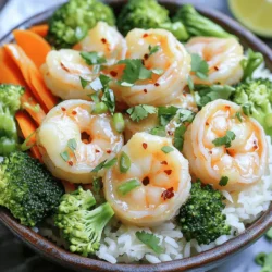 - 1 pound large shrimp, peeled and deveined - 2 tablespoons unsalted butter - 4 cloves garlic, minced - 1 cup jasmine rice - 2 cups vegetable broth (or water) Shrimp is the star of this dish. Choose large, fresh shrimp for the best taste. The butter adds richness, while garlic gives a wonderful aroma. Jasmine rice provides a soft base that pairs well with the shrimp. - 1 cup broccoli florets - 1 carrot, finely sliced - 1 tablespoon soy sauce - 1 tablespoon lemon juice - 1 teaspoon red pepper flakes (adjust for spice preference) - Salt and pepper to taste Broccoli and carrots add color and crunch. They also boost the nutrition of your bowl. Soy sauce and lemon juice bring a savory and tangy kick. The red pepper flakes add just the right amount of heat. - 2 green onions, thinly sliced - Fresh cilantro (optional) Green onions add a fresh bite. They also enhance the dish's visual appeal. If you like, add fresh cilantro for extra flavor. It gives a nice touch to your butter garlic shrimp rice bowl. This recipe is simple yet full of flavor. Check the Full Recipe for all the steps to make this delicious meal. Cooking Jasmine Rice To cook jasmine rice, start by measuring 1 cup of rice. Rinse it under cold water until the water runs clear. This removes excess starch and keeps the rice fluffy. In a medium saucepan, combine the rinsed rice with 2 cups of vegetable broth. Bring it to a boil over high heat. Once boiling, reduce the heat to low, cover, and let it simmer for 15 minutes. After cooking, remove it from heat and let it rest for 5 minutes. Fluff the rice with a fork before serving. Tips for Fluffing Rice Fluffing rice is key to a great texture. Use a fork, not a spoon, to fluff. This helps separate the grains without breaking them. You can also let the rice sit covered for a few minutes to steam. This makes it even fluffier. Melting Butter and Cooking Garlic In a large skillet, add 2 tablespoons of unsalted butter over medium heat. Let it melt slowly. Once melted, add 4 minced garlic cloves and 1 teaspoon of red pepper flakes. Cook for about 1 minute. You want the garlic to smell wonderful but not burn. Adding Shrimp and Seasoning Next, add 1 pound of large, peeled, and deveined shrimp to the skillet. Season with salt and pepper. Cook for 2-3 minutes on one side until they turn pink and slightly crispy. Flip the shrimp and cook for another 2 minutes. Once done, pour in 1 tablespoon of soy sauce and 1 tablespoon of lemon juice. Toss everything well to coat the shrimp in that tasty sauce. Preparing Broccoli and Carrots While the shrimp cooks, prepare 1 cup of broccoli florets and 1 finely sliced carrot. You want them fresh and vibrant. Cooking Time for Perfect Tenderness In a separate pot, steam the broccoli and carrots for about 3-4 minutes. You want them tender but still bright. This keeps the dish colorful and crunchy. Once cooked, set them aside until you are ready to assemble your bowl. Knowing When Shrimp is Done Shrimp cook quickly. They turn pink and curl when done. Look for a nice, firm texture. If you see them turning opaque, it means they are ready. The cooking time is usually 2-3 minutes per side. Avoiding Overcooking To avoid overcooking shrimp, keep a close eye on them. Use medium heat for even cooking. If you cook them too long, they become rubbery. Once they're cooked, remove them from the heat right away. Alternative Liquid Options You can use vegetable broth for more flavor. Water works too, but broth adds depth. If you want something different, try coconut milk for a creamy taste. Using a Rice Cooker vs. Stovetop A rice cooker simplifies the process. Just add rice and liquid, then press a button. On the stovetop, bring the liquid to a boil before covering and lowering the heat. Both methods work well, but rice cookers are more hands-off. Additional Seasonings to Consider For more flavor, think about adding herbs like parsley or dill. A splash of fish sauce can deepen the taste too. Experiment with these options to find your favorite mix. Customizing Spice Levels If you like heat, add more red pepper flakes. For a milder dish, reduce the amount. You can also try adding fresh chopped chili or even sriracha for a different kick. Adjust spice to suit your taste buds. For the complete Butter Garlic Shrimp Rice Bowl recipe, check out the [Full Recipe]. {{image_2}} You can switch the shrimp for chicken or tofu in this dish. - Using Chicken or Tofu: For chicken, use bite-sized pieces. Cook them until golden brown. Tofu is a great option for a vegetarian meal. Press it first to remove extra water, then cube and cook until crispy. - Seafood Alternatives: If you want to try other seafood, consider scallops or crab. Both add unique flavors that pair well with garlic and butter. Feel free to mix in different veggies based on what you have. - Other Vegetables that Work Well: Bell peppers, snap peas, and zucchini all taste great in this dish. They add color and crunch. - Seasonal Variations: Use seasonal veggies for the best taste. In summer, try corn or cherry tomatoes. In fall, add pumpkin or kale for warmth. Not a fan of jasmine rice? There are many other options. - Brown Rice or Quinoa Options: Brown rice offers a nutty flavor and more fiber. Quinoa is a protein-packed choice. Both are easy to cook and will work well with the shrimp. - Cauliflower Rice for Low-Carb Version: Cauliflower rice is a fantastic low-carb substitute. It’s light and absorbs flavors well. Simply pulse cauliflower florets in a food processor and sauté until tender. Explore these variations to make this dish your own! For the full recipe, check the detailed cooking instructions provided above. How to Store in the Refrigerator To keep your butter garlic shrimp rice bowl fresh, place it in an airtight container. This way, the flavors stay intact. Make sure to cool the bowl to room temperature before sealing it. You can store it in the fridge for up to three days. Freezing for Future Meals If you want to save it longer, freezing is a great option. Divide the bowl into portions and use freezer-safe containers. Label them with the date. This dish will last for up to three months in the freezer. When you’re ready to eat, just thaw it overnight in the fridge. Best Methods for Reheating The best way to reheat your shrimp rice bowl is on the stove or in the microwave. If using the stove, add a splash of water or broth to avoid dryness. Heat it on medium until warm. In the microwave, cover the bowl with a damp paper towel to keep moisture in. Avoiding Soggy Rice To prevent soggy rice, do not overheat. Always reheat only until the shrimp is hot. If the rice feels too wet, you can fluff it with a fork before serving. Duration Leftovers Will Last Your leftovers will stay good for about three days in the fridge. If frozen, they can last up to three months. Signs of Spoilage Be sure to check for off smells or strange textures. If the shrimp looks dull or slimy, it’s best to toss it. Fresh ingredients will keep your meal safe and tasty. You can make this dish healthier by swapping some ingredients. Use olive oil instead of butter. This change cuts saturated fat. You can also use brown rice instead of jasmine rice. Brown rice has more fiber and nutrients. If you want more veggies, add spinach or bell peppers. These options boost vitamins without adding many calories. Yes, you can prepare this meal ahead of time. Cook the rice and shrimp, then store them separately. Keep the shrimp in the fridge for up to two days. You can store the rice in an airtight container. This makes meal prep easy. Just reheat everything before serving. You can also steam the veggies ahead of time. This saves you time during busy days. To reheat shrimp, use low heat in a skillet. Add a splash of water or broth to keep them moist. Cook for just a few minutes until warm. Avoid using high heat, as it can make shrimp tough. You can also microwave shrimp on a plate. Use a damp paper towel to cover them. This method helps steam them gently. Always check that shrimp are heated evenly. Enjoy your delicious meal again! We’ve covered a lot in this guide. You learned about shrimp, rice, and tasty veggies. The step-by-step instructions help you create a great butter garlic shrimp dish. Remember the tips for cooking shrimp and rice just right. You can customize it with your choice of protein and vegetables. Storing leftovers safely is key for later meals. Enjoy this dish fresh or reheated. Now, you have all the tools to make this recipe your own. Happy cooking!