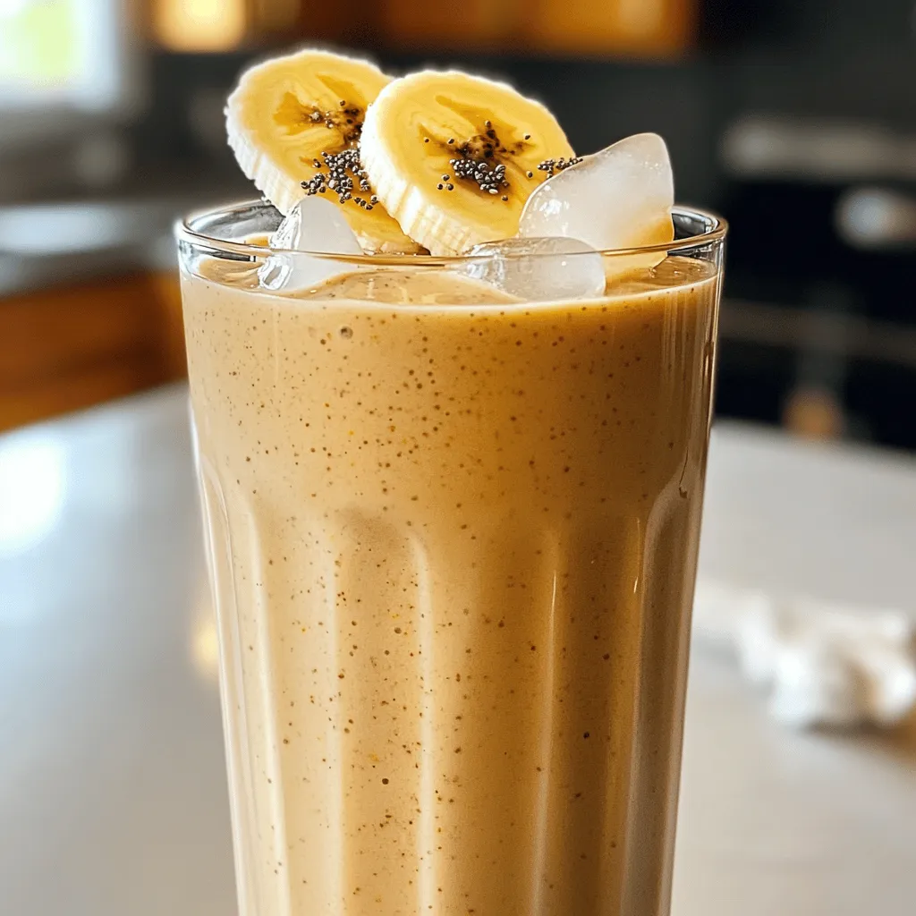 To make the Almond Butter Date Smoothie, you need a few key ingredients. Each one adds flavor and nutrition. Here’s what you will need: - 1 cup unsweetened almond milk - 2 tablespoons almond butter - 4 Medjool dates, pitted - 1 frozen banana - 1 tablespoon chia seeds - 1/2 teaspoon vanilla extract - A pinch of cinnamon - Ice cubes (optional) This combination creates a rich and creamy drink. The almond milk serves as the base. It is low in calories and full of nutrients. Almond butter adds healthy fats and protein. Medjool dates give natural sweetness. The frozen banana makes the smoothie thick and cold. Chia seeds pack in fiber and omega-3s. Vanilla and cinnamon bring warmth and depth to the flavor. Using ice cubes is optional, but they can make your smoothie even thicker. If you want a colder drink, add a few cubes. For the full recipe, follow the instructions carefully to blend these ingredients into a delicious smoothie. Enjoy the taste and health benefits! - Step 1: Combine all ingredients in the blender. Start with 1 cup of unsweetened almond milk. Add 2 tablespoons of almond butter. Then, toss in 4 pitted Medjool dates. Next, add 1 frozen banana, 1 tablespoon of chia seeds, 1/2 teaspoon of vanilla extract, and a pinch of cinnamon. If you like it chilled, add a few ice cubes. - Step 2: Blend until smooth and creamy. Turn on your blender to high speed. Blend for about 30 seconds. You want a nice, creamy texture. Make sure all the pieces mix well. If needed, stop and scrape down the sides. - Step 3: Adjust consistency and sweetness as needed. After blending, check the texture. If you want it thicker, add more ice cubes and blend again. Taste the smoothie. If it's not sweet enough, add another date and blend again. - Step 4: Serve and garnish. Pour your smoothie into a tall glass. For a pretty touch, sprinkle some chia seeds on top. You can also add a few slices of banana for extra flair. Enjoy your delicious Almond Butter Date Smoothie! This quick recipe takes just five minutes from start to finish. You can find the full recipe in the earlier section. To make your Almond Butter Date Smoothie just right, focus on sweetness and thickness. Start with the recipe's base and taste it before serving. If it’s too sweet, add more almond milk. If you want it sweeter, toss in one or two extra dates. Adjusting the flavors can make a big difference. For thickness, blending time matters. If your smoothie is too thin, add ice cubes and blend again. This will give you a creamy texture. If it’s too thick, simply add a splash of almond milk. Blending tips are key to a great smoothie. Use a high-speed blender for the best results. Blend until everything is smooth and creamy. Stop to scrape down the sides if needed. This ensures all ingredients mix well. Presentation can elevate your drink. Pour the smoothie into a tall glass and consider some fun toppings. A sprinkle of chia seeds or banana slices on top looks great. You can also add a fresh mint leaf for a pop of color. Enjoy it with a reusable straw for a touch of style. For the full recipe, check out the details above. Enjoy your delicious Almond Butter Date Smoothie! {{image_2}} You can change this smoothie to fit your taste and needs. Here are some easy swaps and ideas. - Substituting different nut butters: If you want to try another flavor, use peanut or cashew butter. Each nut butter adds its unique taste and nutrition. Peanut butter gives a rich flavor, while cashew butter is creamy and mild. - Adding greens for a nutritional boost: Adding a handful of spinach or kale can make your smoothie even healthier. These greens blend well and add vitamins without changing the taste much. Just make sure to blend long enough for a smooth texture. - Making it dairy-free or vegan: This smoothie is already dairy-free with almond milk. If you want to make it vegan, ensure your almond butter is pure and has no added honey. You can also use other plant-based milk like oat or coconut milk for a different flavor. These variations help you create the perfect Almond Butter Date Smoothie to fit your taste. Feel free to explore and enjoy! For the full recipe, check the earlier sections. To keep your Almond Butter Date Smoothie fresh, start by refrigerating leftovers. Pour any unused smoothie into a sealed jar. It will stay good for up to two days. Before drinking, shake well to mix the ingredients again. If you want to save it for longer, freezing is a great option. Pour the smoothie into ice cube trays or freezer-safe bags. You can freeze it for up to three months. When you are ready to enjoy it, thaw in the fridge overnight. Blend again for a smooth texture. For fresh ingredients, always choose ripe bananas and soft dates. Store these in a cool, dark place. If you buy almond milk, check the expiration date. Keep it in the fridge after opening. This way, you ensure the best taste in your smoothie. For the full recipe, check the earlier section. Almond butter is packed with healthy fats, protein, and fiber. It helps keep you full longer. It also has vitamin E, which is good for your skin. Dates provide natural sweetness and are high in fiber, too. They help with digestion and provide quick energy. Together, they make a great pair in this smoothie. Yes, you can use other types of milk! Try oat milk, soy milk, or cow's milk. Each type will change the flavor a bit. Choose what you like best or what you have at home. Just make sure it's unsweetened for a healthier option. You can prep this smoothie ahead of time! Simply freeze the banana and dates. Measure out the almond butter and chia seeds. In the morning, toss everything in the blender with the milk. Blend and enjoy! You can also store it in the fridge for one day if you want to make it the night before. For the full recipe, check out the instructions above. This blog post covers how to make a delicious almond butter smoothie. You learned about key ingredients, step-by-step blending, and enhancing your drink with tips. Variations let you customize flavors to suit your taste. We also discussed storage tips for leftovers and answered common questions. Now you can enjoy a healthy, tasty smoothie any time. Remember, small changes can make a big difference!