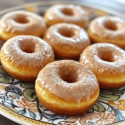 To make baked pumpkin spice donuts, you need the right ingredients. These items create soft, tasty treats bursting with flavor. Gather the following: - 1 cup canned pumpkin puree - 1/2 cup granulated sugar - 1/4 cup brown sugar - 1/4 cup unsweetened applesauce - 2 large eggs - 1 teaspoon vanilla extract - 1 1/2 cups all-purpose flour - 1 teaspoon baking powder - 1 teaspoon baking soda - 1 teaspoon ground cinnamon - 1/2 teaspoon ground nutmeg - 1/4 teaspoon ground ginger - 1/4 teaspoon ground cloves - 1/2 teaspoon salt - 1/2 cup powdered sugar (for glaze) - 2 tablespoons milk (for glaze) These ingredients come together to create a delightful donut. The pumpkin adds moisture, while the spices give it that warm, cozy taste. Mixing sugars creates the right sweetness. Applesauce keeps the donuts light and fluffy. Remember, for the full recipe, you can check the detailed steps. - Preheat your oven to 350°F (175°C). - Grease the donut pan with non-stick spray. - In a large bowl, combine pumpkin puree, granulated sugar, brown sugar, applesauce, eggs, and vanilla. - Whisk until the mixture is smooth. - In another bowl, whisk together flour, baking powder, baking soda, spices, and salt. - Gradually mix this into the wet ingredients until just combined. - Transfer the batter to a piping bag or a zip-lock bag. - Pipe the batter into the donut pan, filling each cavity about 2/3 full. - Bake in the preheated oven for 15-17 minutes. - Check doneness with a toothpick; it should come out clean. - Cool for 5 minutes in the pan. - Dip the tops in a glaze made from powdered sugar and milk. Enjoy making these treats! For the full recipe, check out the details above. To get the best texture, avoid overmixing the batter. Mix just until the dry and wet ingredients blend. Overmixing can lead to dense donuts. Also, use room-temperature ingredients. They blend better and create a fluffier donut. To boost flavor, add a dash of vanilla extract into the glaze. This small change makes a big difference. You can also experiment with extra spices. Try adding a pinch of allspice or cardamom for a unique twist. For a great presentation, arrange your donuts on a decorative plate. This makes them look even more inviting. Finally, sprinkle a touch of cinnamon or nutmeg on top. This adds a nice visual and aromatic touch that enhances your baked pumpkin spice donuts. For the full recipe, be sure to check out the details above. {{image_2}} Want to kick up your donut game? Add espresso powder to the batter. This gives your donuts a rich, coffee flavor. The bold taste pairs perfectly with pumpkin spice. Just mix in about 1 to 2 teaspoons of espresso powder. It’s an easy way to make your morning treat extra special. If you're looking for a vegan option, I have you covered. Substitute the eggs with flaxseed meal and use plant-based milk. To make the flaxseed meal, mix one tablespoon of flaxseed with three tablespoons of water. Let it sit for a few minutes to thicken. This creates a great binder for your donut batter. The result is just as fluffy and delicious as the original! For chocolate lovers, try a chocolate glaze. Mix cocoa powder with powdered sugar and milk to create a rich coating. Just whisk together 1/4 cup of cocoa powder and 1 cup of powdered sugar, adding enough milk to reach your desired thickness. Dip the tops of your cooled donuts into this chocolatey goodness. It’s a fun twist on the classic pumpkin spice flavor! Explore these variations to create your perfect fall treat, and for the full recipe, check out the provided details. Store your baked pumpkin spice donuts in an airtight container. They will stay fresh for up to 2 days. This way, you can enjoy them during breakfast or as a snack. If you want to keep them longer, refrigerate the donuts. They can last for up to 1 week in an airtight container. This method helps preserve the flavor and moisture. To save donuts for later, freeze them. Wrap each donut in plastic wrap and place them in a freezer bag. They will stay good for up to 3 months. When you're ready, thaw at room temperature before serving. Enjoy that fresh taste again! For the complete recipe, check out the [Full Recipe]. Yes, but ensure it is well-cooked and pureed. Fresh pumpkin adds a nice flavor. Roasting or steaming works well to soften it. After cooking, let it cool before pureeing. Yes, substitute all-purpose flour with gluten-free flour. Many brands work well in this recipe. Just check the measurements since some flours absorb more liquid. Add more powdered sugar until the desired consistency is achieved. Start with a small amount and mix well. This makes it easy to adjust the thickness based on your taste. They are great with coffee, cider, or a side of sliced apples. The spices in the donuts blend well with these drinks. You can even serve them with whipped cream for a treat! Check with a toothpick; it should come out clean when inserted into the center. If it comes out wet, bake a few minutes longer. This ensures your donuts are light and fluffy. These pumpkin donuts are easy to make and taste great. We covered each step, from mixing the batter to glazing the donuts. Remember to use room-temperature ingredients for a nice texture. You can even try variations like vegan options or chocolate glaze. Store them in an airtight container to keep them fresh. Enjoy making these treats and sharing them with friends or family!