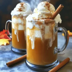 - 4 cups apple cider - 2-3 chai tea bags (or 2 tablespoons loose chai blend) - 1 cup vanilla ice cream - 1/2 teaspoon ground cinnamon - 1/4 teaspoon ground ginger - 1/4 teaspoon ground cloves - Honey or maple syrup to taste - Whipped cream, for garnish - Cinnamon sticks for serving The main ingredients create the base of our Chai Spiced Apple Cider Floats. Apple cider gives it that sweet, fruity taste. Chai tea bags or loose chai blend add the warm spice. Vanilla ice cream brings creaminess and chill. The spice components enhance the flavor profile. Ground cinnamon adds warmth. Ground ginger gives a bit of zing. Ground cloves add depth and richness to the mix. If you like your float sweeter, you can add honey or maple syrup. Whipped cream on top makes it look fancy and taste even better. A cinnamon stick is a fun touch for stirring and flavor. You can find the complete details in the Full Recipe. Each ingredient plays a role in making this drink special. Feel free to mix and match to suit your taste! - Heating the cider Start by pouring 4 cups of apple cider into a medium saucepan. Heat it over medium heat. Watch closely as it warms. You want it to simmer gently, not boil. This step brings out the sweet apple flavor. - Steeping the chai spice Once your cider simmers, remove it from the heat. Add 2-3 chai tea bags or 2 tablespoons of loose chai blend. Let them steep for 5-7 minutes. This infuses the cider with warm, spicy notes. If you like it stronger, steep a bit longer. After steeping, take out the tea bags or strain the loose chai blend. Stir in 1/2 teaspoon of ground cinnamon, 1/4 teaspoon of ground ginger, and 1/4 teaspoon of ground cloves. If you want it sweeter, add honey or maple syrup to taste. - Scooping ice cream Grab your favorite large mugs or glasses. Scoop 2-3 tablespoons of vanilla ice cream into each one. The ice cream adds creaminess and a chill to the drink. - Pouring cider over ice cream Carefully pour the hot chai-spiced apple cider over the ice cream. Do this gently to create a float effect. Watch the ice cream swirl and mix with the warm cider. It’s a fun and tasty sight! - Adding whipped cream Top each float with a generous dollop of whipped cream. This adds extra sweetness and a light texture. You can sprinkle a little ground cinnamon on top for more flavor. - Garnishing with cinnamon sticks Finally, add a cinnamon stick into each glass. This serves as a stirrer and gives a lovely aroma. It also makes your float look delightful and festive. Enjoy your chai spiced apple cider floats! For the complete recipe, check the Full Recipe section. To make your chai spiced apple cider floats shine, start with sweetness. You can use honey or maple syrup. Add a little at a time, then taste. This helps you find the right balance for your drink. Remember, you can always add more, but you can’t take it out! Next, choose your chai blend wisely. Some blends are stronger than others. I like using a mix that has bold spices, like cardamom and black pepper. This adds depth to the cider. Experiment with different brands until you find your favorite. The right glassware can elevate your float. I recommend using clear glasses. This way, you can see the beautiful layers of cider and ice cream. Mugs work too, but the view is best in clear glass. Timing matters when serving this drink. Serve your floats warm right after making them. The hot cider melts the ice cream slightly, creating a creamy texture. The first sip should be a delightful mix of flavors and temperatures. Pair your floats with snacks for a fun treat. I love serving them with spiced cookies or apple slices. The sweet and spicy notes complement each other well. For seasonal variations, try adding pumpkin spice to the cider. You can also swap vanilla ice cream for caramel or cinnamon flavors. These small changes create new experiences with each sip. For the full recipe, check out the instructions above! {{image_2}} You can change the flavor of your chai spiced apple cider floats easily. Try using different ice cream flavors to switch things up. Chocolate or caramel ice cream can add a rich twist. You might even like a scoop of cinnamon ice cream for a warm touch. Experimenting with spices is fun too. Swap out the ground ginger for nutmeg if you want a cozy feel. You could also try adding a pinch of cardamom for an unexpected kick. Each spice brings its own charm, so feel free to explore. If you prefer non-dairy, there are great choices. Use vegan ice cream made from almond or coconut milk. These will still give you that creamy texture. You can also substitute apple cider with other juices like pear or cranberry. These juices can create a lovely, fruity base. Want to make it more exciting? Add a splash of alcohol to your float. A bit of spiced rum or bourbon can warm you up on chilly nights. Just remember to keep it light so the cider shines through. You can also incorporate caramel for extra sweetness. Drizzle some on top of your whipped cream or mix it into the cider. This extra layer of flavor will make your float even more delightful. For the full recipe, check out [Full Recipe]. To keep your chai spiced apple cider floats fresh, store leftovers in the fridge. Place the cider in a sealed container. It will stay good for up to three days. Avoid storing ice cream with the cider; it can melt and lose texture. When ready to enjoy again, reheat the cider slowly on the stove or in the microwave. Heat it until it’s warm but not boiling. This way, you keep the lovely flavors intact. You can make the cider ahead of time. Just follow the Full Recipe steps and refrigerate the cider after steeping. This lets the spices blend well. When you’re ready to serve, reheat the cider and scoop the ice cream into your glasses. It’s a quick way to impress guests with little effort. If you want to save time, prepare the cider a day before your event. Just remember to heat it before pouring over the ice cream. If you want to prepare for a party, you can freeze apple cider. Pour the cider into ice cube trays and freeze. Later, use these cubes in drinks or floats. For ice cream float preparation, scoop ice cream into glasses, then pour the warm cider over it. This keeps your floats from getting too watery. You’ll have a great treat ready for your guests, and they will love the combination of flavors! To make chai spiced apple cider floats, follow these steps: 1. Heat the cider: In a medium saucepan, heat 4 cups of apple cider over medium heat until it starts to simmer. 2. Steep the chai: Remove from heat and add 2-3 chai tea bags or 2 tablespoons of loose chai blend. Let it steep for 5-7 minutes for a strong flavor. 3. Add spices: Remove the tea bags or strain out the loose chai. Stir in 1/2 teaspoon of ground cinnamon, 1/4 teaspoon of ground ginger, and 1/4 teaspoon of ground cloves. Adjust the sweetness with honey or maple syrup if you like. 4. Prepare the float: In large mugs or glasses, scoop 2-3 tablespoons of vanilla ice cream at the bottom. 5. Combine: Pour the hot chai-spiced apple cider over the ice cream gently. Watch it create a fun float effect! 6. Finish it: Top with whipped cream and a sprinkle of ground cinnamon. Add a cinnamon stick for decoration and extra flavor. Check out the Full Recipe for more details. Yes, you can prepare the chai spiced apple cider a day in advance. Store the apple cider in the fridge after it cools. Keep the ice cream separate until you are ready to serve. This helps the ice cream stay nice and creamy. When you want to enjoy the floats, heat the cider and then follow the steps to combine with ice cream. Traditional chai spices work best for these floats. Here are some great options: - Cinnamon: Adds warmth and sweetness. - Ginger: Gives a spicy kick. - Cloves: Adds depth and earthiness. - Cardamom: Offers a floral note. - Nutmeg: Adds a touch of sweetness. Feel free to mix and match spices to find your perfect flavor! Chai spiced apple cider floats blend two beloved drinks: chai and apple cider. Chai comes from India and has been enjoyed for centuries. It combines tea with spices and milk. Apple cider has roots in many cultures, especially in North America. Both drinks celebrate the flavors of fall. The float concept adds a fun twist, making it a popular treat at autumn gatherings. Absolutely! You can adjust the sweetness of your chai spiced apple cider floats in a few ways: - Honey or maple syrup: Stir in as much as you like while making the cider. - Sweet ice cream: Use sweeter ice cream for a richer flavor. - Skip the sweeteners: If you prefer less sweetness, you can enjoy the natural flavors of the cider and spices. Experiment until you find your ideal balance! Chai spiced apple cider floats mix rich flavors and cozy vibes. We explored the easy steps, from heating cider and steeping chai to adding creamy ice cream. Remember to customize your float with spices or sweeteners to suit your taste. You can also try vegan options or creative variations. Enjoy this drink on chilly days or festive gatherings. It's a fun treat that warms both belly and heart. Make it your own, and share it with family and friends for a delightful experience.