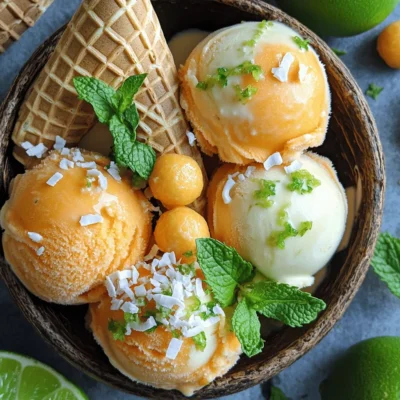 Melon Ice Cream Refreshing Dessert for Summer Fun