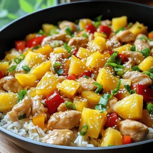 Pineapple Chicken and Rice Skillet Flavorful Delight