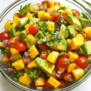 Vibrant Avocado Mango Salad with Lime Dressing Recipe