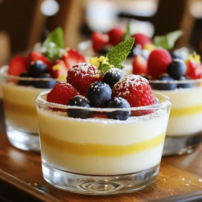 Lemon Panna Cotta with Berries Simple and Creamy Delight