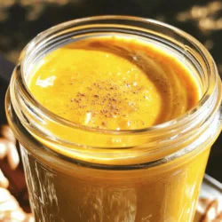 To make Easy Pumpkin Spice Coffee Creamer, you need a few key players: - 1 cup heavy cream: This gives your creamer a rich texture. You can swap it for half-and-half for a lighter option. - 1 cup whole milk: Use whole milk for a creamy flavor or try any milk alternative like almond or oat milk. - 1/2 cup pumpkin puree: Choose canned pumpkin for convenience or roast fresh pumpkin for a homemade touch. - 1/4 cup maple syrup: This sweetens your creamer naturally. Feel free to adjust the amount to your taste. - 1 teaspoon vanilla extract: It adds depth and sweetness to your creamer. - 1 teaspoon pumpkin pie spice: This spice mix brings the classic pumpkin flavor. If you don’t have it, use cinnamon and nutmeg. - A pinch of salt: This enhances all the flavors in your creamer. You can customize your Easy Pumpkin Spice Coffee Creamer with these optional ingredients: - Alternative sweeteners: Try honey, agave, or stevia if you want a different sweet flavor. - Dairy-free milk alternatives: Coconut milk or soy milk work great if you prefer a dairy-free option. - Flavor enhancers: Add a dash of cinnamon, nutmeg, or even a splash of espresso for a twist. For the full recipe, check out Easy Pumpkin Spice Coffee Creamer. It’s simple and delightful! 1. Heating cream and milk Start by grabbing a medium saucepan. Pour in 1 cup of heavy cream and 1 cup of whole milk. Heat this mixture over medium heat. Stir gently until it warms up, but do not let it boil. This step takes just a few minutes. 2. Mixing in pumpkin and spices Once your cream and milk are warm, it’s time to add flavor. Add in 1/2 cup of pumpkin puree. Then, mix in 1/4 cup of maple syrup and 1 teaspoon of pumpkin pie spice. Use a whisk to blend everything well. Heat this mixture until it is hot but not boiling. 1. Adding vanilla and salt After removing the saucepan from heat, stir in 1 teaspoon of vanilla extract and a pinch of salt. This adds depth to the flavor. Mix it all together until smooth. 2. Cooling and storage Let the creamer cool for a few minutes. Once cool, transfer it to a clean glass jar or container. Seal it tightly for storage. You can use this delightful creamer in your coffee. Shake well before each use, as the ingredients may separate over time. For the full recipe, check the previous section. To get the best texture for your creamer, you need the right mix. Start with equal parts heavy cream and milk. This blend gives a rich feel. If you want a lighter version, try using more milk. You can also use nut milk for a different taste. Next, adjust the sweetness to fit your taste buds. I use maple syrup since it adds a nice flavor. Start with a quarter cup and taste. If you want it sweeter, add more syrup. You can also use honey or agave if you like. Pair your pumpkin spice creamer with different coffee types. It works great in dark roasts, which balance the sweet notes. If you enjoy lighter coffee, it adds a lovely flavor twist. You can also use this creamer in recipes. Try adding it to pancakes or waffles. It makes a great topping for desserts like ice cream. Your creamer can shine in many ways. Check out the Full Recipe for more ideas! {{image_2}} For those who want a vegan or dairy-free version of pumpkin spice coffee creamer, you have great options. Use coconut cream or almond milk instead of heavy cream and whole milk. These alternatives give a rich taste without dairy. Here are some flavor variations for vegan recipes: - Coconut Cream: This adds a tropical twist and creamy texture. - Almond Milk: A light option that works well with pumpkin spice. - Cashew Milk: Creamy and rich, it enhances the flavor. You can also sweeten your vegan creamer with agave syrup or maple syrup. Adding other spices can transform your coffee creamer. Cinnamon and nutmeg are classic choices. Just a pinch can elevate the flavor profile. You might also want to experiment with seasonal flavors. Here are some ideas: - Maple Syrup: Swap this for part of the sweetener for a deeper taste. - Ginger: It adds warmth and spice, perfect for chilly days. These variations keep your pumpkin spice coffee creamer fresh and exciting. You can mix and match to find your favorite blend. Enjoy trying out these twists on the classic recipe! To keep your homemade pumpkin spice coffee creamer fresh, store it in the fridge. Use an airtight container. A glass jar works best. This keeps the flavors strong and prevents any spills. Always let the creamer cool before sealing it. This helps avoid condensation inside the jar. Your pumpkin spice creamer lasts about one week in the refrigerator. After one week, check for spoilage. If you see any mold or if the smell seems off, throw it away. Always shake the jar before use. This helps mix the ingredients, as they may separate over time. Enjoy your creamer in your coffee or even in desserts! You can find the full recipe for more details on making this delicious treat. You can make this creamer healthier by using lighter substitutes. Try using half-and-half instead of heavy cream. You can also use almond milk or oat milk if you want a dairy-free option. For sweetening, consider using honey or agave syrup. These choices cut down on calories while still adding flavor. Yes, you can freeze pumpkin spice coffee creamer! Pour it into an airtight container, leaving some room for expansion. When you want to use it, thaw it in the fridge overnight. Give it a good shake before using. This keeps the flavors fresh and tasty. You can find pre-made pumpkin spice coffee creamer in many stores. Look for top brands like Coffee-mate, International Delight, or Land O'Lakes. Check the dairy section or the coffee aisle. They often have seasonal flavors that match the fall vibe. In this blog post, we explored how to make easy pumpkin spice coffee creamer. We covered the main ingredients like heavy cream, pumpkin puree, and sweeteners. You learned steps to prepare and store your creamer, plus tips for the best taste. I shared options for making it vegan and ways to customize flavors. Remember, your homemade creamer can enhance your coffee or desserts. With a few simple steps, you can enjoy this fall favorite any time of year. Enjoy experimenting with flavors and sharing it with friends!
