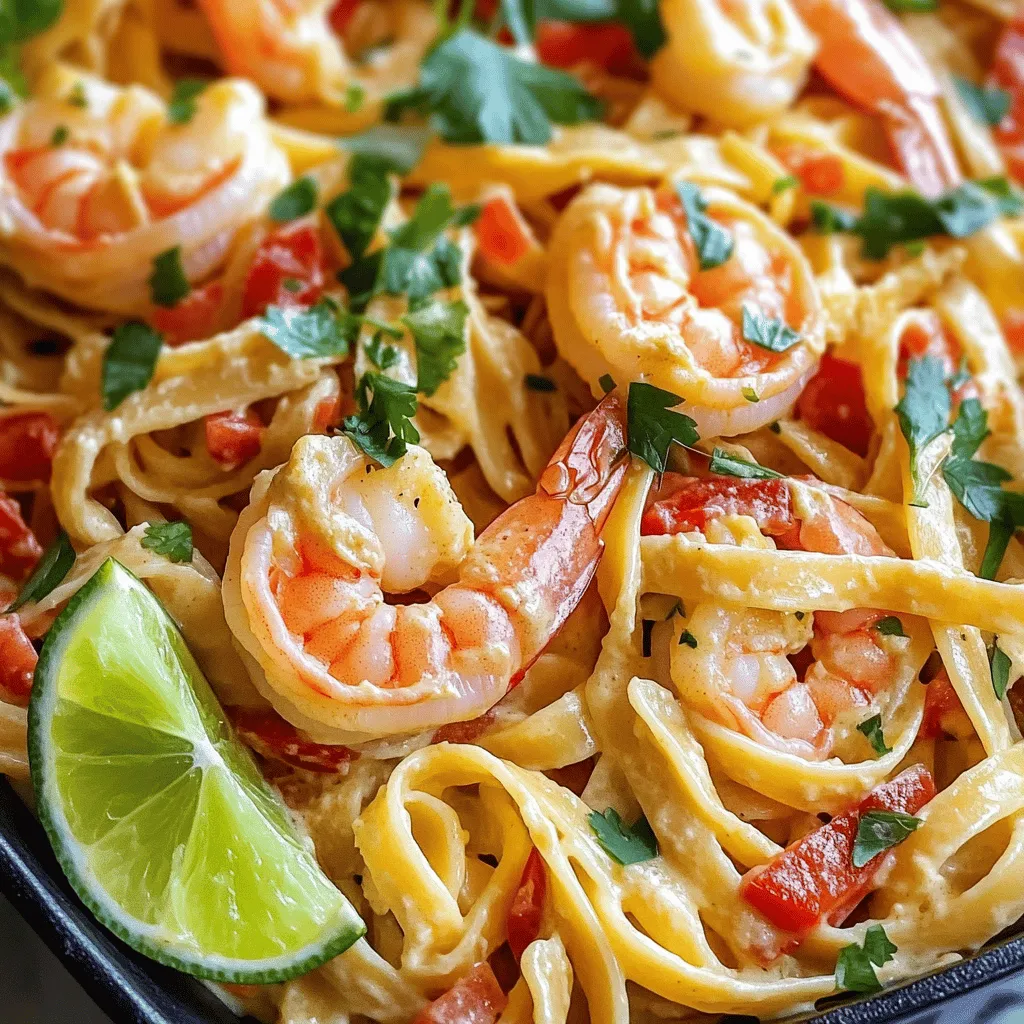 - 8 oz spaghetti or fettuccine - 1 lb large shrimp, peeled and deveined - 1 tablespoon coconut oil - 1/2 onion, finely chopped - 2 cloves garlic, minced - 1 red bell pepper, thinly sliced - 1/2 cup coconut milk - 1/2 cup chicken or vegetable broth - 1 tablespoon jerk seasoning - 1/2 teaspoon chili flakes (adjust to taste) - Salt and black pepper to taste - Fresh cilantro or parsley, for garnish - Lime wedges, for serving Finding fresh, quality ingredients makes a big difference in flavor. I love using large shrimp for this dish. They soak up the jerk seasoning well. Always peel and devein your shrimp for a clean bite. Coconut oil gives a nice flavor and richness. You can swap it with olive oil, but you’ll miss that tropical taste. Chop the onion, garlic, and bell pepper finely. This helps them cook evenly. The red bell pepper adds sweetness and color. I also add garlic for a punch of flavor. Coconut milk adds creaminess. It pairs perfectly with the jerk seasoning. Use chicken or vegetable broth to build a nice base. Jerk seasoning is key here. It’s spicy and aromatic. Adjust the chili flakes according to your spice level. Don’t forget salt and black pepper to enhance the taste. Fresh cilantro or parsley adds a bright touch on top. Lime wedges bring a zesty flavor when served. Gather all these ingredients before cooking. It makes the process smooth and easy. For a detailed cooking guide, check the Full Recipe. - Cook pasta until al dente - Chop onion, garlic, and bell pepper Start by boiling water in a large pot. Add a pinch of salt for flavor. Once boiling, add your spaghetti or fettuccine. Cook it until it is al dente. This takes about 8-10 minutes. When it’s done, drain the pasta. Remember to save a cup of pasta water for later. Next, grab your knife and cutting board. Finely chop half an onion. Mince two cloves of garlic. Then, thinly slice one red bell pepper. These fresh veggies will add depth to your dish. - Sauté onion and garlic until soft - Add bell pepper and cook briefly Now, heat one tablespoon of coconut oil in a large skillet over medium heat. When the oil is hot, add the chopped onion. Sauté it for about 3-4 minutes. You want it to be soft and translucent. Then, toss in the minced garlic. Cook for another 2-3 minutes. The aroma will be amazing! Next, add the sliced red bell pepper. Cook it briefly until it starts to soften. This adds a nice crunch and color to your dish. - Stir in shrimp with jerk seasoning - Add coconut milk, broth, and simmer Time to add the main star: the shrimp! Add one pound of large shrimp, peeled and deveined. Sprinkle one tablespoon of jerk seasoning over the shrimp. If you like spice, add half a teaspoon of chili flakes. Cook for about 2-3 minutes. The shrimp should turn pink and opaque. Now, pour in half a cup of coconut milk and half a cup of chicken or vegetable broth. Stir everything together and bring it to a gentle simmer. Let it cook for 3-4 minutes. This allows all the flavors to meld beautifully. - Toss pasta with shrimp and sauce - Adjust seasoning and serve Finally, toss the cooked pasta into the skillet. Mix it well to coat the pasta with the sauce. If it seems too thick, add some reserved pasta water. Adjust the seasoning with salt and black pepper to taste. Serve this dish hot, garnished with fresh cilantro or parsley. Don't forget lime wedges on the side for a zesty touch. Enjoy your Jamaican shrimp pasta! For the full recipe, check the earlier section. To get the best jerk flavor, choose your seasoning wisely. Look for a blend that balances heat and sweetness. Brands vary, so trust your taste buds. If you like it spicy, you can add more jerk seasoning. Remember, you can always add spice but can't take it away! Cooking pasta to the right texture is key. You want it al dente, not mushy. Test it a minute before the time ends on the package. Always save a cup of pasta water. This starchy water can help your sauce stick and become creamy. Herbs can make your dish pop. Fresh cilantro or parsley adds color and flavor. After plating, serve with lime wedges. The zest from the lime brightens the dish and gives it a fresh kick. It’s the little things that elevate your meal! {{image_2}} If you want to switch up the protein, chicken or tofu works great. For chicken, cut it into bite-sized pieces. Cook it the same way as the shrimp. It will soak up the jerk seasoning well. For tofu, use firm tofu. Press it to remove water, then cube and sauté until golden. You can also mix in seafood like scallops. They cook quickly and add a sweet flavor. Just make sure to adjust the cooking time, so they don't overcook. You can add different vegetables to change the taste. Try spinach for a green touch or zucchini for added crunch. Peas also add a nice pop of color and sweetness. Mix and match based on what you love! You can swap noodles too. Rice noodles are a fun choice. They soak up the sauce well and give a unique texture. Just follow the cooking instructions on the package for the best results. To make this dish vegan, swap coconut milk for a plant-based milk. Almond or cashew milk can work nicely. Just pick one that fits your taste. For a gluten-free meal, choose gluten-free pasta. There are many great options available today. Check the labels to make sure they fit your needs. These small changes can make Jamaican shrimp pasta fit any diet while keeping it delicious. For the full recipe, check out [Full Recipe]. To keep your Jamaican shrimp pasta fresh, store it in an airtight container. This helps prevent moisture loss and keeps flavors intact. It will last in the fridge for up to three days. When you're ready to eat, just reheat it on the stove or in the microwave. Add a splash of coconut milk if it seems dry. Yes, you can freeze Jamaican shrimp pasta! Make sure to cool it completely before packing it in a freezer-safe container. It will stay good for up to three months. When you're ready to eat, thaw it overnight in the fridge. Reheat it gently on the stove and add a bit of broth to restore moisture. Meal prepping this dish is easy. You can cook the pasta and shrimp separately, then mix them just before serving. This keeps the pasta from getting soggy. Pair it with a fresh salad or some grilled veggies for a balanced meal. You can also store some lime wedges on the side to add freshness when you eat. You can pair Jamaican shrimp pasta with several tasty sides. Here are some ideas: - Garlic bread: It complements the pasta well. - Fresh salad: A simple green salad adds crunch. - Grilled vegetables: These bring a nice smoky flavor. - Rice: Coconut rice works great with this dish. - Beverages: Try a light white wine or a fruity mocktail. To add heat to Jamaican shrimp pasta, use these tips: - More jerk seasoning: Add a bit more for a kick. - Fresh chili: Slice fresh chili peppers and toss them in. - Hot sauce: A few drops can spice it up without ruining flavor. - Chili flakes: Increase the amount to suit your taste. Be careful not to overpower the other flavors. Yes, you can use frozen shrimp in this recipe. Here’s how: - Thaw the shrimp: Place them in cold water for quick thawing. - Drain and pat dry: This helps avoid excess water in your dish. - Cooking time: Frozen shrimp may take a minute longer to cook. Using frozen shrimp is a great option when fresh isn't available. For the full recipe, check out the details above. Jamaican shrimp pasta is a quick, tasty dish with fresh shrimp and rich flavors. We discussed the ingredients, cooking steps, and tips to perfect your meal. Remember, you can switch proteins and customize flavors to match your taste. Storing leftovers correctly helps keep the dish fresh for later. Enjoy cooking and experimenting with this delicious recipe. You'll impress your friends and family with your newfound skills.