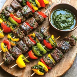 Herb Garden Chimichurri Steak Skewers Flavor Delight