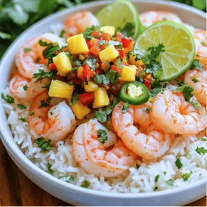 Savory Shrimp Rice Bowl with Pineapple Salsa Recipe