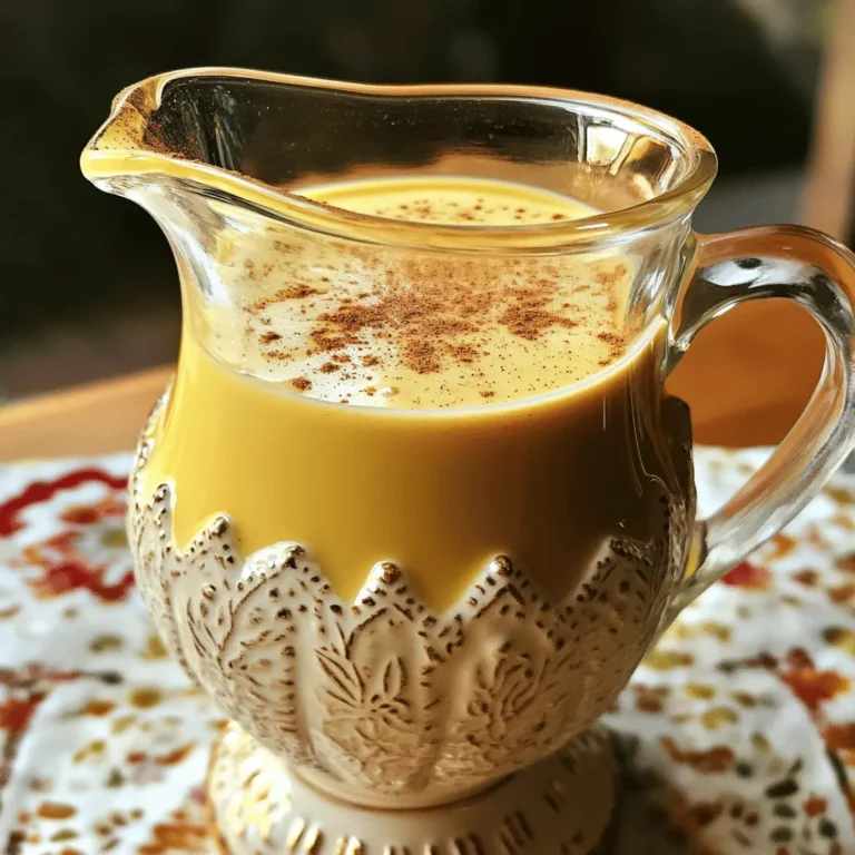- 1 cup heavy cream - 1 cup whole milk - 1/2 cup canned pumpkin puree The main ingredients are simple and easy to find. Heavy cream gives the creamer a rich texture. Whole milk keeps it smooth and balanced. Canned pumpkin puree adds that classic fall flavor. - 1/4 cup maple syrup - 1 teaspoon pure vanilla extract - 1 teaspoon cinnamon - 1/4 teaspoon nutmeg - 1/4 teaspoon ginger Next, we add flavorings to make it special. Maple syrup adds sweetness without being too strong. Pure vanilla extract gives a warm, inviting note. The spices—cinnamon, nutmeg, and ginger—bring that cozy pumpkin spice taste. - Sweeteners - Flavor extracts - Dairy alternatives You can personalize your creamer. Try different sweeteners, like honey or stevia. Flavor extracts, like almond or hazelnut, can add a twist. If you want a dairy-free option, use almond milk or coconut cream instead. To start, gather your ingredients. In a medium saucepan, combine the following: - 1 cup heavy cream - 1 cup whole milk - 1/2 cup canned pumpkin puree Place the saucepan over medium heat. Stir the mixture gently. Watch for it to become warm and smooth. Avoid letting it boil. This step creates a creamy base for your coffee creamer. Next, it’s time to add some sweetness and spice. Once your base is warm, add these ingredients: - 1/4 cup maple syrup - 1 teaspoon pure vanilla extract - 1 teaspoon cinnamon - 1/4 teaspoon nutmeg - 1/4 teaspoon ginger - A pinch of salt Stir the mixture until all ingredients blend well. The spices will add warmth and flavor. This step makes your pumpkin spice coffee creamer truly special. Now, continue cooking the mixture on low heat for about 5 minutes. This allows the flavors to meld together. Remove the saucepan from the heat and let it cool slightly. After cooling, transfer the creamer to a jar or an airtight container. Store it in the refrigerator for up to one week. Remember to shake it well before using. Enjoy this delicious blend in your morning coffee! To get a smooth and creamy texture, avoid boiling the mixture. Boiling can make the cream curdle. Heat the mix on medium and stir gently. Always keep an eye on it. Once it's warm, it’s ready for spices. For a smooth consistency, whisk the ingredients well. Using a whisk helps blend everything perfectly. No lumps should remain in your creamer. Enjoy the rich creaminess in every sip. You can adjust the sweetness and spice levels to fit your taste. If you like it sweeter, add more maple syrup. Start with a little, then taste and add more if needed. For spice, you can increase the cinnamon or nutmeg. A bit of ginger can also give it a nice kick. Taste as you go, and find your perfect blend. Presentation matters! Serve your creamer in a decorative glass pitcher. It adds a nice touch to your table. Top it off with a sprinkle of cinnamon for flair. For an extra treat, add whipped cream on your coffee. Dust it lightly with nutmeg for a festive look. Enjoy the warmth and flavor of your pumpkin spice coffee! {{image_2}} You can make pumpkin spice coffee creamer without dairy. Use coconut milk or almond milk instead of heavy cream and whole milk. These alternatives give a nice flavor and keep it creamy. Look for unsweetened versions to control the sweetness. If you want a different sweet taste, try honey or agave syrup. Both options add a unique flavor. Honey brings a floral note, while agave is milder and less sticky. Adjust the amount based on your taste. Start with a smaller amount and add more if needed. Add a twist to your creamer by mixing in flavors like chocolate or caramel. A tablespoon of cocoa powder can make it rich and sweet. For caramel, drizzle a bit into the mix. These flavors bring fun and excitement, perfect for cozy drinks. Store your pumpkin spice coffee creamer in an airtight container. This keeps it fresh and tasty. A glass jar works well and looks nice too. Make sure the lid fits tightly. Avoid using regular containers, as they let air in. In the fridge, your homemade creamer lasts about one week. After that, it may start to spoil. Always check for changes in smell or texture. If it looks or smells off, it’s best to toss it. When you want to use your creamer, warm it up gently. Pour what you need into a small saucepan. Heat it on low, stirring often. Avoid boiling, as it can change the flavor. You can also use a microwave. Heat for short bursts and stir in between. This keeps it smooth and tasty. To make pumpkin spice coffee creamer from scratch, follow the Full Recipe. Start by mixing heavy cream, whole milk, and canned pumpkin puree in a saucepan. Heat gently and stir until smooth. Then, add maple syrup, vanilla extract, and spices. Cook on low for five minutes. Finally, store it in a jar in the fridge. Pumpkin spice mix has some health perks. Here's a quick look at its benefits: - Pumpkin: This fruit is high in fiber and vitamins A and C. It helps vision and boosts immunity. - Cinnamon: This spice can lower blood sugar levels and has anti-inflammatory effects. - Nutmeg: Nutmeg may help with digestion and has antimicrobial properties. - Ginger: Ginger can reduce nausea and has antioxidant effects. Using pumpkin spice in moderation can be a tasty way to add health benefits. Yes, you can use this creamer in many drinks! Here are some fun ideas: - Tea: Add it to black or chai tea for a cozy twist. - Hot Cocoa: Stir into hot chocolate for extra flavor. - Smoothies: Use it in smoothies for a creamy texture and warm spice. - Oatmeal: Drizzle some on oatmeal for a delicious breakfast treat. This creamer adds warmth and flavor to any drink you choose! This blog covered how to make your own pumpkin spice coffee creamer from scratch. You learned about the key ingredients, like heavy cream and pumpkin puree, and how to blend them for rich flavor. We discussed tips for achieving the perfect texture and even shared some fun variations. In conclusion, making this creamer is easy and fun. It adds warmth to your drinks and lets you be creative in your kitchen. Enjoy experimenting and savoring your homemade treats!