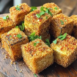 To make low-calorie air fryer eggplant, you need: - 1 medium eggplant, cut into 1-inch cubes - 1 tablespoon olive oil - 1 teaspoon garlic powder - 1 teaspoon smoked paprika - ½ teaspoon salt - ½ teaspoon black pepper - ½ cup whole wheat bread crumbs For a cheesy taste, add: - 2 tablespoons nutritional yeast You can also garnish with: - Fresh parsley, chopped Each serving has about: - Calories: 120 - Protein: 4g - Carbs: 15g - Fiber: 5g - Fat: 6g This dish gives you a tasty way to enjoy eggplant with less guilt. The olive oil helps to crisp the eggplant, while the spices add a punch of flavor. Nutritional yeast is optional, but it brings a nice cheesy note without the calories. Enjoy your cooking! Start by gathering your ingredients. You will need: - 1 medium eggplant, cut into 1-inch cubes - 1 tablespoon olive oil - 1 teaspoon garlic powder - 1 teaspoon smoked paprika - ½ teaspoon salt - ½ teaspoon black pepper - ½ cup whole wheat bread crumbs - 2 tablespoons nutritional yeast (optional for a cheesy flavor) - Fresh parsley, chopped (for garnish) 1. Preheat your air fryer to 375°F (190°C). This helps the eggplant cook evenly. 2. In a large bowl, toss the eggplant cubes with olive oil. Make sure all cubes are coated. 3. Add garlic powder, smoked paprika, salt, and black pepper. Mix well to evenly coat each piece. 1. In a separate bowl, combine the whole wheat bread crumbs and nutritional yeast if using. 2. Dredge each eggplant cube in the breadcrumb mixture. Ensure they are fully coated for extra crunch. 3. Place the coated eggplant cubes in the air fryer basket. Arrange them in a single layer. You may need to cook in batches. 4. Air fry for 12-15 minutes. Shake the basket halfway through. This helps them cook evenly and become crispy. 1. Once cooked, remove the eggplant from the air fryer. They should be crispy and golden brown. 2. Garnish with chopped fresh parsley for a pop of color and flavor. 3. Serve immediately for the best taste. Enjoy your low-calorie air fryer eggplant bites as a snack or side dish! When selecting eggplant, look for smooth, shiny skin. The skin should be firm and free of blemishes. Choose medium-sized eggplants. They are less bitter than larger ones. Heavier eggplants often have more moisture and taste better. Always check for freshness by pressing gently. It should feel slightly soft but not mushy. To get that perfect crunch, slice the eggplant into 1-inch cubes. This size helps them cook evenly. Toss the eggplant with olive oil and spices to coat them well. The oil helps achieve that crispy texture. Air fry at 375°F (190°C) for 12-15 minutes. Don't forget to shake the basket halfway through cooking. This step ensures all sides get crispy. You can boost flavor without adding too many calories. Use spices like garlic powder and smoked paprika. These add a tasty kick without extra fat. Nutritional yeast gives a cheesy flavor while being low in calories. Fresh herbs, like parsley, brighten the dish without extra calories. Try mixing different spices to find your favorite flavor combo. {{image_2}} Want some heat? You can make spicy air fryer eggplant bites. Just add cayenne pepper or red pepper flakes to the eggplant mix. Use about ½ teaspoon to start. Taste and add more if you like it spicier. This small change brings a kick and makes your snack exciting. If you want a cheesy flavor without dairy, use nutritional yeast. It adds a nice taste and is healthy too. You can also use vegan cheese shreds. Just sprinkle them on top of the eggplant bites before cooking. Check the package for the right amount. This option keeps your dish creamy and flavorful. Herbs and spices can boost the flavor of your air fryer eggplant. Try adding dried oregano, thyme, or basil to the mix. Use about 1 teaspoon of each. You can also add lemon zest for brightness. These herbs make each bite fresh and tasty. Feel free to mix and match to find your favorite blend! To store leftover air fryer eggplant, let it cool first. Place it in an airtight container. You can keep it in the fridge for up to three days. This keeps the flavors fresh and helps maintain texture. To reheat your eggplant bites, use the air fryer again. Set it to 350°F (175°C). Heat for about 5 to 7 minutes. This will make them crispy again. You can also use a regular oven. Just place them on a baking sheet. Yes, you can freeze eggplant bites. First, let them cool completely. Place them in a single layer on a baking sheet. Freeze for about an hour. Once frozen, transfer them to a freezer bag. They can last up to three months. When ready to eat, bake directly from frozen. To reduce bitterness in eggplant, sprinkle salt on the cubes. Let them sit for 20 minutes. The salt draws out moisture and bitterness. After 20 minutes, rinse the eggplant and pat it dry. This step makes a big difference in taste. Yes, you can use many vegetables in the air fryer. Try zucchini, bell peppers, or cauliflower. Each vegetable has a unique flavor and texture. Adjust cook times based on the type and size of the vegetable. This way, you can enjoy a variety of healthy snacks. Low-calorie air fryer eggplant pairs well with many foods. Serve it with a fresh salad or a dip, like hummus or tzatziki. You can also add it to pasta dishes or grain bowls. This adds flavor and nutrition to your meals. Enjoy mixing and matching! This blog post covered how to make tasty low-calorie air fryer eggplant. We discussed the key ingredients and steps for preparation and cooking. You learned tips for selecting the best eggplant and ways to keep it crispy. We also explored fun variations and how to store leftovers. In the end, making air fryer eggplant is simple and rewarding. Enjoy experimenting with flavors and textures. This dish is a great way to eat healthy while enjoying great taste. Happy cooking!