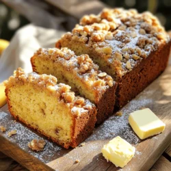 - 3 ripe bananas, mashed - 1/3 cup melted coconut oil - 1/2 cup brown sugar - 1/4 cup granulated sugar - 2 large eggs - 1 teaspoon vanilla extract - 1 teaspoon baking soda - 1/2 teaspoon salt - 1 1/2 cups all-purpose flour - 1 teaspoon ground cinnamon - 1/2 cup chopped nuts (walnuts or pecans) The main ingredients for this banana bread are simple and easy to find. Ripe bananas give the bread its moist texture and sweet taste. I love using coconut oil because it adds a subtle flavor and keeps the bread soft. The mix of brown and granulated sugars creates depth in sweetness. Eggs bind everything together while vanilla extract adds warmth. Baking soda helps the bread rise, making it fluffy. Salt enhances all the flavors without being too strong. All-purpose flour is the base of our batter, while ground cinnamon gives that cozy, spicy aroma. Chopped nuts add crunch and a nutty taste, making each slice delightful. - 1/4 cup all-purpose flour - 1/4 cup brown sugar - 1/2 teaspoon ground cinnamon - 2 tablespoons cold butter, cubed The crumble topping adds a fun twist to the banana bread. It uses just a few ingredients. All-purpose flour combines with brown sugar for sweetness. Ground cinnamon brings that familiar flavor we love. Cold butter is key; it creates a crumbly texture that contrasts with the soft bread. Mixing these ingredients helps create a topping that is both crunchy and sweet. 1. Preheat your oven to 350°F (175°C). Grease a 9x5-inch loaf pan. 2. In a large bowl, mash the ripe bananas. Add melted coconut oil. Mix until smooth. 3. Add brown sugar and granulated sugar. Stir until well combined. 4. Beat in the eggs and vanilla extract. Make sure everything is mixed well. 1. Sprinkle the baking soda and salt over the mixture. Stir well to combine. 2. Gradually fold in the all-purpose flour and ground cinnamon. Mix until no dry spots remain. 3. Gently stir in the chopped nuts. Be careful not to overmix the batter. 1. In a small bowl, mix flour, brown sugar, and ground cinnamon. 2. Add the cold butter, cubed. Use your fingers to mix until crumbly. 1. Pour the banana bread batter into the prepared loaf pan. 2. Sprinkle the crumble topping evenly over the batter. 3. Bake for 55-65 minutes. A toothpick should come out clean when done. 4. Let the bread cool in the pan for 10 minutes. Then, transfer to a wire rack. - Choosing ripe bananas: Look for bananas with brown spots. They are sweeter. - Avoiding overmixing: Mix just until you see no dry flour. This keeps the bread soft. - Adjusting baking time based on oven type: Every oven is different. Check your bread a few minutes early. - Serving suggestions: Slice warm banana bread and serve on a wooden board. - Adding final touches: Dust with powdered sugar or cinnamon for a pretty look. - Improper measuring of ingredients: Use measuring cups for accuracy. Too much flour makes bread dry. - Not checking for doneness: Insert a toothpick in the center. It should come out clean when done. {{image_2}} If you want a nut-free version, you can easily swap nuts for seeds. Sunflower seeds or pumpkin seeds work great. They add a nice crunch without the nutty flavor. If you prefer, you can also skip the nuts entirely. Your banana bread will still taste amazing and moist. To make your banana bread more fun, think about adding chocolate chips or dried fruits. Dark chocolate chips bring a sweet taste. Dried fruits like raisins or cranberries add chewiness. You can also play with spices. Try adding nutmeg or cardamom for a unique twist. For a gluten-free version, use a gluten-free flour blend. These blends often have a mix of different flours. You may need to add more liquid, as gluten-free flours can be drier. Keep an eye on the batter's texture. It should be thick but pourable. You can store your banana bread at room temperature. Just wrap it in plastic wrap or foil. This keeps it fresh for up to three days. Make sure to place it in a cool, dry spot. If your home is warm, use the fridge instead. In the fridge, the bread stays good for about a week. If you want to save some for later, freezing works great. First, slice the bread. Wrap each slice in plastic wrap. Then, place the slices in a freezer bag. Press out any extra air before sealing. This method keeps the bread fresh for up to three months. To thaw, take out the slices you need. Leave them on the counter for about an hour. You can also place them in the fridge overnight. To enjoy warm banana bread again, you can reheat it. The best method is using a toaster oven. Set it to low heat and warm the slices for a few minutes. This helps keep the bread moist. You can also use a microwave. Heat a slice for about 10-15 seconds. Just be careful not to overheat, or it may dry out. Enjoy your fresh-tasting treat! Yes, you can use frozen bananas. Just thaw them first. Once thawed, mash them well. They work great for banana bread. To make this banana bread vegan, replace the eggs. Use flax eggs instead. Mix 1 tablespoon of flaxseed meal with 2.5 tablespoons of water. Let it sit for five minutes. This will act as a binder. If your banana bread turns out dry, try adding a bit of milk. You can also add a bit more mashed banana. This adds moisture and flavor. Yes, you can skip the crumble topping. The bread will still taste great. It will be a bit less sweet, but still delicious. Your banana bread will last about three days at room temperature. If you store it in the fridge, it can last up to a week. For longer storage, freeze it for up to three months. This blog post covered how to make delicious Cinnamon Crumble Banana Bread. We started with essential ingredients, moving to step-by-step instructions to create the batter and crumble. I shared tips to perfect your bread and common mistakes to avoid. You learned variations, storage tips, and answers to frequently asked questions. In conclusion, this recipe is adaptable and easy. You can enjoy it in many ways. Now, grab your ripe bananas and start baking! Your kitchen will smell amazing.