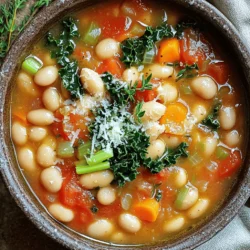 - 2 cups dried cannellini beans, rinsed and soaked overnight - 1 large onion, diced - 3 cloves garlic, minced - 2 medium carrots, diced - 2 celery stalks, diced - 1 can (14 oz) diced tomatoes, undrained - 4 cups vegetable broth - 2 cups kale, chopped - 1 tablespoon fresh rosemary, chopped (or 1 teaspoon dried) - 1 tablespoon fresh thyme, chopped (or 1 teaspoon dried) - 1 tablespoon olive oil - Salt and pepper to taste - Juice of 1 lemon - You can add sausage or chicken for extra flavor. - Sweet potatoes make a great addition for sweetness. - Use spinach if you don't have kale. - Top with grated Parmesan cheese for richness. - Add fresh parsley to brighten the dish. - A drizzle of olive oil enhances the flavors. Start by rinsing the dried cannellini beans. Soak them overnight in water. This helps soften them. Drain the soaked beans before using them in the stew. Heat a skillet over medium heat. Add one tablespoon of olive oil. Once hot, add the diced onion, minced garlic, diced carrots, and diced celery. Cook this mix for about 5 to 7 minutes. You want the veggies soft and fragrant. In your slow cooker, add the sautéed vegetables. Then, add the soaked beans. Pour in one can of diced tomatoes, including the juice. Add four cups of vegetable broth next. Toss in the chopped kale, fresh rosemary, thyme, salt, and pepper. Stir it all together well. Cover your slow cooker. Set it to low for 6 to 8 hours. If you’re in a hurry, you can set it to high for 3 to 4 hours. The beans should become tender and creamy. Once the cooking time is up, add the juice of one lemon. This will brighten the flavors of your stew. Taste it and adjust the salt and pepper if needed. Ladle the stew into bowls. If you like, sprinkle grated Parmesan cheese on top. Serve it warm with crusty bread for a complete meal. Enjoy! You can use your slow cooker on low or high settings. If you cook on low, aim for 6-8 hours. For high, it’s about 3-4 hours. Both ways work well. Just remember, low gives the beans a creamier texture. High cooks them faster but can make them less tender. To make sure your beans are soft, soak them overnight. This step helps them cook evenly. After soaking, rinse them well before adding to the pot. If you skip soaking, cook them longer. But soaking is best for great taste and texture. Seasoning boosts the stew's flavor. Use salt and pepper generously. Add them while cooking, but taste before serving. A little lemon juice at the end brightens the dish. You can also mix in more herbs for extra depth, like adding more rosemary or thyme. Fresh herbs bring bright flavors. Use about three times more fresh than dried. For this stew, I like fresh rosemary and thyme. If you only have dried herbs, they still work well. Just add them early in the cooking to let the flavor bloom. {{image_2}} You can easily add protein to your stew. Sausage or chicken are great options. For sausage, choose spicy or mild types, depending on your taste. Simply cook the sausage first, then slice it. Add it to the slow cooker with the other ingredients. If you prefer chicken, use boneless thighs or breasts. Cut them into bite-sized pieces and add them in as well. This will make your stew heartier and more filling. To make the stew vegan or vegetarian, skip the meat entirely. Use more veggies like zucchini or bell peppers for added flavor. You can replace the vegetable broth with a homemade version using water and herbs. This keeps all the taste while making it plant-based. You can also add extra beans or lentils for protein. They will blend well and enhance the stew's texture. Feel free to get creative with vegetables! You can add root vegetables like sweet potatoes or parsnips. They bring a nice sweetness and extra nutrients. Try adding bell peppers for color and crunch, or even mushrooms for an earthy flavor. Just chop them up and toss them in with the other ingredients. This way, your stew remains colorful and exciting. This stew is naturally gluten-free, but it’s good to check the broth. Make sure your vegetable broth is labeled gluten-free. You can also serve this stew over rice or quinoa instead of bread. Both options pair well and add a different texture to the meal. If you want, you can even use gluten-free pasta for a fun twist. You can keep the Tuscan white bean stew in the fridge. Use a covered container. It stays fresh for up to 4 days. Make sure it cools down first before you store it. Freezing is a great option for long-term storage. Portion the stew into freezer-safe bags. Remove as much air as you can. It can last for up to 3 months. When you're ready to eat, thaw it in the fridge overnight. To reheat, use the stove or microwave. If using the stove, add a splash of water. Heat on medium until warm. In the microwave, use a microwave-safe bowl. Heat in short bursts, stirring often. Adjust seasoning if needed after reheating. Enjoy your cozy stew! To soak the beans, rinse them first. Place them in a large bowl. Cover the beans with water. Let them soak overnight. This softens the beans and helps them cook faster. Yes, you can use canned beans. Drain and rinse them before adding. This saves time and still tastes great. Use about three cans for this recipe. Serve the stew with crusty bread or a salad. A side of garlic bread pairs well too. You can also add a sprinkle of cheese for extra flavor. The stew lasts about five days in the fridge. Store it in an airtight container. Make sure to cool it before putting it away. Yes, you can adjust the spice level. Add more pepper for heat or skip it altogether. You can also add a pinch of red pepper flakes for a kick. This blog covered how to make a tasty Tuscan White Bean Stew. You learned about key ingredients, easy steps, and handy tips. We explored fun variations, from adding meat to making it vegan. You also found out how to store and reheat leftovers. With this knowledge, you can cook a delicious stew that fits your taste. Enjoy the cooking process and feel free to experiment. Happy cooking!