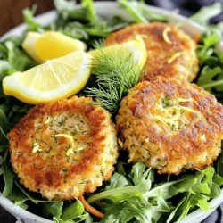 - Tuna: Use two cans of 5 oz tuna, drained. I suggest brands like Starkist or Bumble Bee for good quality. - Breadcrumbs: I recommend panko breadcrumbs for extra crunch. They give a light and crispy texture. Regular breadcrumbs work too, but they may not be as crunchy. - Fresh vs. dried dill: Fresh dill has a brighter and bolder taste. Dried dill is more subtle and less potent. I prefer fresh for this recipe. - Required spices and condiments: You will need mayonnaise, Dijon mustard, garlic powder, onion powder, salt, and pepper. These enhance the flavor of the cakes and make them delicious. These ingredients come together to create a dish that is both tasty and easy to make. Enjoy crafting your air fryer lemon dill tuna cakes! Start by grabbing a large mixing bowl. Drain the tuna and add it to the bowl. Then, mix in the breadcrumbs, mayonnaise, egg, and Dijon mustard. Use a fork to combine these wet ingredients well. Next, add the lemon zest, dill, garlic powder, onion powder, salt, and pepper. Keep mixing until everything is blended nicely. This mix is where the magic begins, as the flavors come together. Now it's time to shape your tuna cakes. Take small portions of the mixture and form them into patties. You want them to be about the size of your palm. Press them firmly to help them hold together. If they feel too crumbly, add a bit more mayonnaise or egg to bind them. This step is crucial for a good texture in the air fryer. Preheat your air fryer to 375°F (190°C). This should take around 5 minutes. While it heats up, lightly spray the air fryer basket with olive oil. Place the tuna cakes in a single layer, ensuring they have space around them. If you have many cakes, cook them in batches. After placing the cakes, spray the tops lightly with olive oil for extra crispiness. Air fry for 8-10 minutes. Flip them halfway through for even cooking. Look for a golden brown color on both sides. Once done, let them cool for a minute before serving. To make your Air Fryer Lemon Dill Tuna Cakes even better, you can adjust the seasoning. If you love a bit more zing, add more lemon zest. If you prefer a kick, try a dash of cayenne pepper. This will boost the flavor and make your cakes pop. For added crunchiness, use panko breadcrumbs. They create a great texture that makes each bite satisfying. Spray a bit of olive oil on top before cooking. This helps achieve that golden, crispy finish. If you have dietary restrictions, you can make easy swaps. Use gluten-free breadcrumbs if you need a gluten-free option. You can also replace mayonnaise with Greek yogurt for a lighter version. For flavor variations, think about adding spices. Paprika gives a smoky taste, while cumin adds warmth. Mixing in fresh herbs like parsley or cilantro can also change the flavor. Experiment and find what you love! {{image_2}} You can change up the tuna cakes by using different canned fish. Salmon works great. It adds a rich flavor. Chicken also makes a nice swap. Just keep the other parts of the recipe the same. You can add extra veggies too. Chopped onion gives a sweet crunch. Bell peppers add color and taste. Be sure to dice them small so they mix well. You want a good blend of flavors in every bite. Side dishes can really make your meal shine. A fresh salad works well. You can toss in greens, tomatoes, and cucumbers. Roasted veggies are another tasty choice. They add warmth and texture. For dipping sauces, try tartar sauce. It pairs perfectly with the tuna cakes. Aioli is another great option. Its creamy taste complements the cakes well. You can even mix up your own sauce. Just blend mayo with lemon juice and herbs for a zesty kick. To keep your tuna cakes fresh, place them in an airtight container. You can use glass or plastic containers. Make sure they cool down before sealing. This helps prevent moisture buildup, which can make them soggy. Store the cakes in the fridge for up to three days. If you want to save them for longer, freezing is a great option. When reheating, you want to keep that crispy texture. The best way is to use your air fryer again. Preheat your air fryer to 350°F (175°C). Place the tuna cakes back in the basket for about 5 minutes. This will help them regain their crunch. You can also use a skillet on medium heat. Just add a tiny bit of oil to help crisp them up. Avoid using the microwave, as it can make them soft and mushy. You can tell when the tuna cakes are done by their color and texture. Look for a golden-brown crust on both sides. If they are crispy and firm to the touch, they are ready to eat. The inside should feel warm and moist but not wet. Using a food thermometer is also a good idea. The center should reach 145°F (63°C) for safety. Yes, you can freeze tuna cakes. First, let them cool completely. Then, place them in a single layer on a baking sheet. Freeze them until solid. After that, transfer them to a freezer bag or container. Make sure to remove as much air as possible. When you're ready to eat, thaw them in the fridge overnight. Then, reheat them in the air fryer for a crispy finish. Air fryer tuna cakes are quite healthy. They use canned tuna, which is high in protein and omega-3 fatty acids. Fresh dill adds flavor and nutrients. Using panko breadcrumbs keeps them light and crispy. The recipe uses a small amount of mayonnaise, which keeps the fat content low. Overall, these tuna cakes are a tasty and nutritious choice for a meal. This blog post detailed everything you need for perfect tuna cakes. We covered key ingredients, effective mixing, and shaping techniques. You learned how to air fry them for a crispy finish. I shared tips for adjusting flavors and alternative ingredients for variety. Finally, proper storage and reheating methods ensure your cakes stay tasty. Try these methods for a delicious meal. Enjoy your cooking, and share your successes!