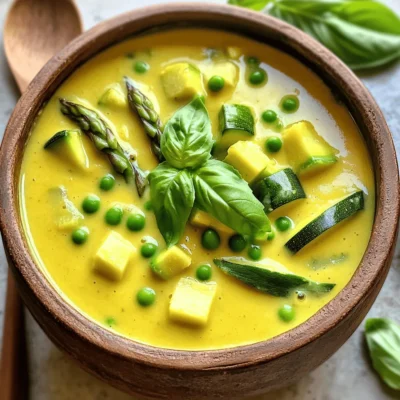 Spring Vegetable Cream Soup Flavorful and Healthy Dish