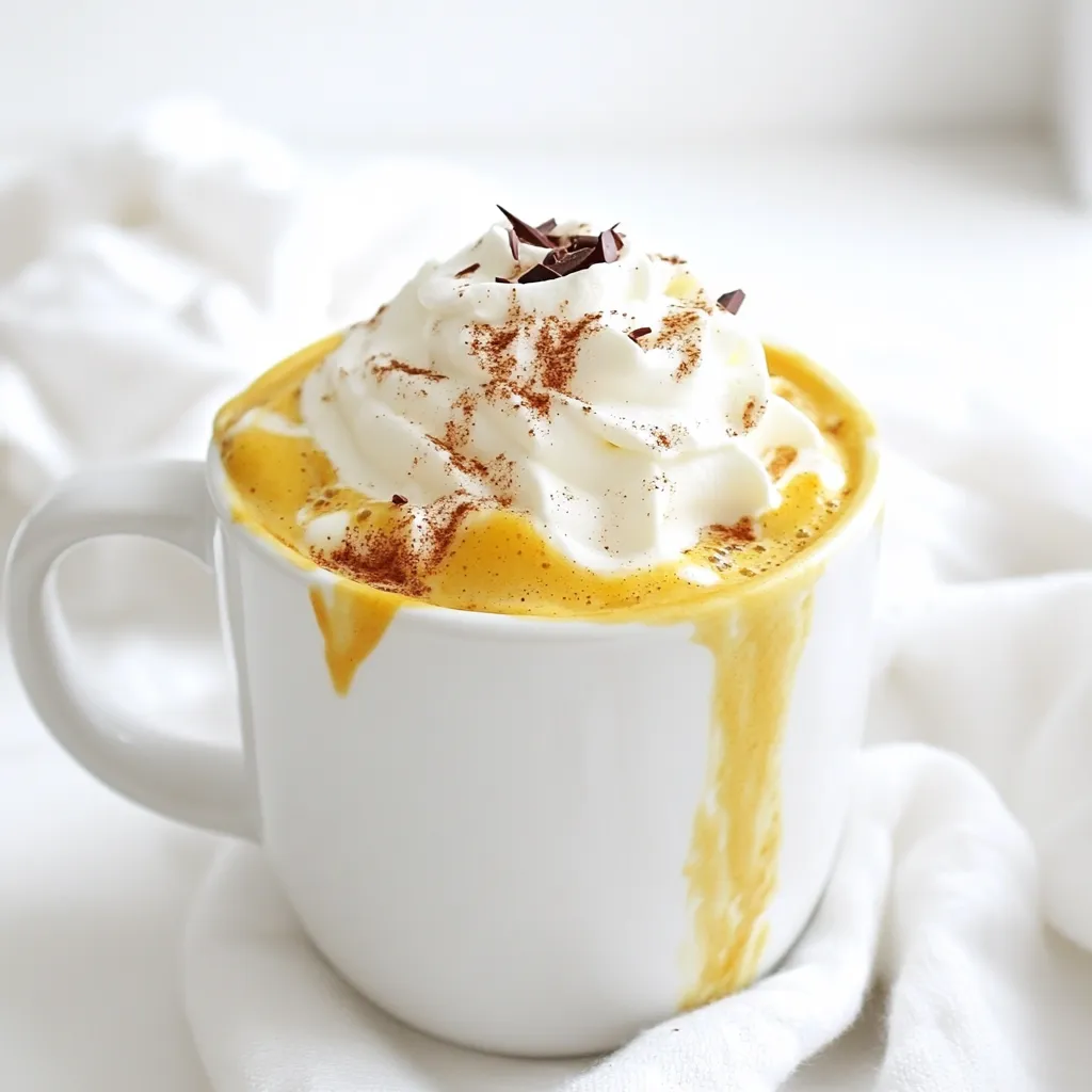 To make cozy pumpkin white hot chocolate, you need these simple items: - 2 cups milk (or plant-based milk) - 1 cup white chocolate chips - 1/2 cup pumpkin puree - 1 teaspoon vanilla extract - 1/2 teaspoon ground cinnamon - 1/4 teaspoon nutmeg - A pinch of salt - Whipped cream (for topping) - Ground cinnamon and chocolate shavings (for garnish) You can swap dairy milk for plant-based options. Almond, oat, or coconut milk work well. Each type adds a unique taste. Almond milk gives a nutty flavor. Oat milk adds creaminess. Coconut milk brings a tropical twist. Pick what you like best! Get creative with toppings! Whipped cream is a classic choice. You can also add: - A sprinkle of ground cinnamon - Chocolate shavings - Crushed graham crackers for a fun texture - A drizzle of caramel for extra sweetness These toppings make your drink look and taste special. Enjoy experimenting with your cozy pumpkin white hot chocolate! Start by pouring 2 cups of milk into a medium saucepan. You can use plant-based milk if you prefer. Heat the milk over medium heat. Watch closely; it should be warm but not boiling. Stir gently to keep it from sticking. Next, add 1 cup of white chocolate chips to the warm milk. Stir continuously until the chips melt completely. This step is key for a smooth drink. You want a creamy texture, not clumps of chocolate. Now, it’s time to add flavor. Stir in 1/2 cup of pumpkin puree. Add 1 teaspoon of vanilla extract, 1/2 teaspoon of ground cinnamon, and 1/4 teaspoon of nutmeg. Don’t forget a pinch of salt! Mix well and heat for about 3–5 minutes. The blend of spices makes this drink special. Once your cozy pumpkin white hot chocolate is hot, remove it from the heat. Let it cool for a minute. Pour into mugs and top generously with whipped cream. For a fun touch, sprinkle ground cinnamon and add chocolate shavings on top. Enjoy this warm treat! To make your cozy pumpkin white hot chocolate super creamy, use whole milk. Whole milk gives a rich taste. If you like plant-based options, choose oat milk or cashew milk. Both mimic the creaminess well. Heat the milk slowly, and avoid boiling it. This helps keep the texture smooth. Stir often as you melt the white chocolate. This ensures it blends well with the milk. To boost flavor, add a splash of maple syrup. It adds warmth and sweetness. You can also mix in a pinch of cloves or ginger for a spicy kick. For a richer taste, try a touch of caramel sauce. Drizzle it in before serving. If you want a chocolatey twist, use dark chocolate instead of white chocolate. One common mistake is overheating the milk. This can cause it to curdle. Always keep the heat low and stir constantly. Another mistake is not mixing the spices well. Make sure to blend the pumpkin puree and spices thoroughly. This avoids clumps and ensures even flavor. Lastly, skip the whipped cream, and you miss out on a fun topping! Always top with whipped cream and a sprinkle of cinnamon for the best experience. {{image_2}} You can easily make this cozy drink dairy-free. Just swap regular milk for plant-based milk. Almond, coconut, or oat milk works well. Use dairy-free white chocolate chips too. This way, everyone can enjoy the rich flavor without dairy. Want to spice things up? Try adding a splash of caramel syrup. It gives a sweet twist to the pumpkin flavor. You can also add a drop of peppermint extract for a minty fresh taste. Both options enhance the cozy vibes of this drink. This drink is not just for cold days. You can serve it cold or iced. To make it iced, prepare the hot chocolate and let it cool. Then pour it over ice. Top it with whipped cream and enjoy a refreshing treat. To store your cozy pumpkin white hot chocolate, let it cool first. Pour the drink into an airtight container. It’s best to use glass or plastic containers with tight lids. You can keep it in the fridge for up to three days. When stored properly, it will stay fresh and tasty. When you are ready to enjoy your drink again, pour the leftover hot chocolate into a saucepan. Heat it over low to medium heat. Stir it often to prevent it from sticking to the bottom. You can also use a microwave. Place it in a microwave-safe mug and heat for 30 seconds. Stir, then heat again if needed. This way, it will warm evenly. For the best taste, drink your pumpkin white hot chocolate right after making it. If you store it, keep it sealed tightly to avoid any strange smells from the fridge. Always check the smell and look before reheating. If it seems off, it’s better to toss it. Enjoy your creamy delight fresh for the best flavor! Yes, you can use regular chocolate, but it will change the flavor. White chocolate gives a sweet and creamy taste that blends well with pumpkin. If you use dark chocolate, your drink will be richer and less sweet. To reduce the sweetness, cut back on the white chocolate chips. You can use just half a cup instead of a full cup. You can also add more spices like cinnamon or nutmeg to enhance flavor without added sugar. Yes, you can make this drink ahead. Prepare it and let it cool, then store it in the fridge. When you want to drink it, just heat it gently on the stove. Stir well to mix everything again. If you don't have pumpkin puree, you can use sweet potato puree. You can also try butternut squash puree for a similar flavor. Both will make your drink creamy and tasty. This article outlined how to create a delicious drink with simple steps. We covered ingredients, cooking tips, and ways to customize your drink. You learned how to make it creamy and flavorful, plus easy storage tips for leftovers. Remember, experimenting with different flavors can lead to tasty surprises. Enjoy your beverage journey!