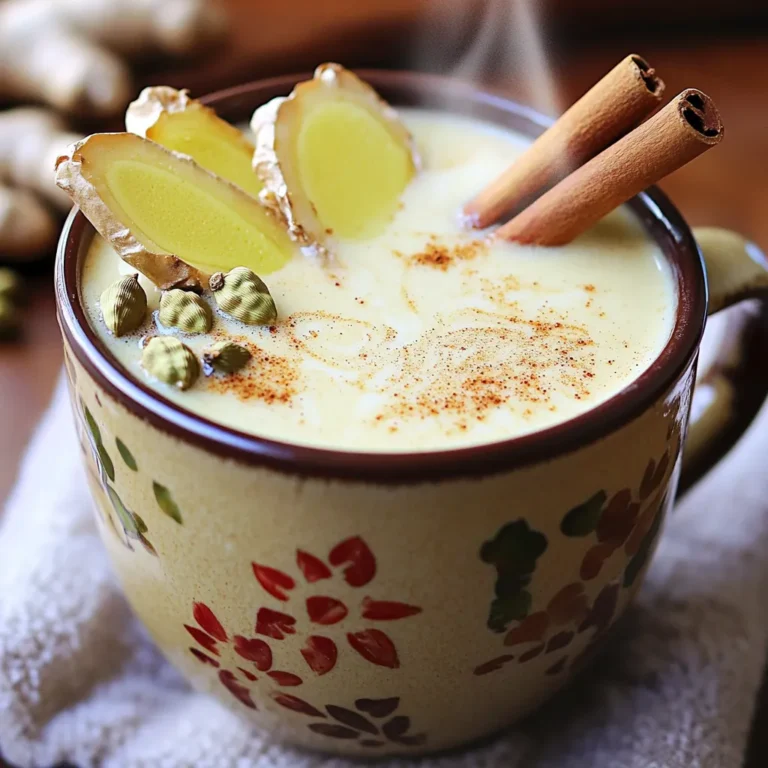 To make a warm and inviting homemade spiced chai latte, gather these key ingredients: - 2 cups water - 2 cups milk (dairy or non-dairy) - 2 tablespoons loose black tea or 4 tea bags - 1 inch fresh ginger, sliced - 4 green cardamom pods, slightly crushed - 4 whole cloves - 1 cinnamon stick - 2 tablespoons honey or maple syrup (adjust to taste) - Pinch of black pepper Each ingredient plays a big role in flavor. Water is the base that helps extract the spices. Milk gives creaminess, making every sip smooth. Black tea adds a bold taste. Fresh ginger brings warmth, while cardamom and cloves add sweet and spicy notes. The cinnamon stick gives depth with its warm aroma. Sweeteners like honey or maple syrup balance the spices. Finally, black pepper adds a tiny kick. Collecting these ingredients is simple. You can find most at your local grocery store. Choose high-quality spices for the best taste. This chai latte will warm your heart and home. Start by boiling 2 cups of water in a medium saucepan. Once the water boils, add the sliced ginger, crushed cardamom pods, whole cloves, and cinnamon stick. Lower the heat and let the mix simmer for 5 to 7 minutes. This step helps the spices release their flavors into the water. You will smell a warm, inviting aroma that fills your kitchen. Now it's time to add the tea. If you chose loose black tea, add 2 tablespoons to the saucepan. If you prefer tea bags, brew them in a separate cup. Let the tea steep in the spice mixture for an additional 5 minutes. This will create a rich and flavorful base for your chai latte. After steeping the tea, stir in 2 cups of milk, either dairy or non-dairy. Bring the mixture back to a gentle simmer. Then, remove the saucepan from heat. Use a fine mesh strainer to pour the tea into a large teapot or pitcher. Discard the solids, like spices and tea leaves. Finally, sweeten your chai latte with honey or maple syrup. Add a pinch of black pepper for an extra kick. Stir well to combine everything. Now, serve your homemade spiced chai latte hot in your favorite mugs! To get a great flavor in your chai latte, you need the right mix of spices. The warmth of ginger and cinnamon pairs well with the sweetness of honey. Cardamom and cloves add depth. Start with the basic recipe and adjust as needed. If you want more spice, add a little more ginger or cardamom. If it's too strong, add more milk to soften the taste. Sweetness can make or break your drink. I recommend starting with two tablespoons of honey or maple syrup. Taste it after mixing and see if you want more. Some people like it sweet, while others prefer a mild flavor. You can also try different sweeteners, like agave or brown sugar. Each will give a unique twist. Presentation makes your chai latte special. Pour your hot drink into your favorite mugs. For a touch of flair, sprinkle some cinnamon on top. You can also add a slice of fresh ginger or a cinnamon stick for decoration. Serve it with a side of cookies or a small treat to make it even better. These little details can impress your guests or make your day brighter. {{image_2}} You can easily make a dairy-free chai latte. Use almond, oat, or coconut milk. These options add different flavors and keep it creamy. For a nut-free choice, try soy milk. Each milk gives a unique taste to your drink. If you love spice, add more heat! Try extra ginger slices or a pinch of cayenne pepper. You can also add more black pepper. This makes the chai warmer and more exciting. Adjust the spice to fit your taste. Feel free to mix and match your spices. Add star anise for a sweet touch. You can also try fennel seeds for a fresh flavor. If you like it sweeter, add more honey or maple syrup. Get creative! Your chai can be as unique as you are. To keep leftover chai latte fresh, pour it into a clean container. Glass jars work well. Seal the container tightly with a lid. Store it in the fridge. It’s best to use the chai latte within three days. This way, you can enjoy its warm, spicy goodness later. When you’re ready to enjoy your leftover chai latte, pour it into a saucepan. Heat it on low. Stir often to prevent burning. You can also use a microwave. Heat it in short bursts, about 30 seconds each time. Stir in between until it’s warm, but not boiling. Most of the ingredients in chai last long. Here’s a quick guide: - Loose black tea or tea bags: 1-2 years if kept dry. - Fresh ginger: About 1 week in the fridge. - Cardamom pods, cloves, and cinnamon: 2-3 years if stored in a cool, dark place. - Honey or maple syrup: Indefinitely, if kept sealed. - Milk (dairy or non-dairy): Check the expiration date on the carton. Knowing how to store your chai latte and its ingredients helps you enjoy this warm drink longer. Yes, you can use pre-packaged chai spice mixes. They save time and effort. However, they may not have the same fresh taste as whole spices. If you use a mix, check the ingredient list. Look for natural flavors without added sugars or preservatives. You might still want to add fresh ginger or a pinch of cinnamon for extra flavor. The best type of milk depends on your taste. Dairy milk gives a rich and creamy texture. Almond or oat milk are great for dairy-free options. Coconut milk adds a unique flavor but can be quite rich. Try different kinds to find your favorite. Remember, the milk should complement the spices, not overpower them. To make a larger batch, simply double or triple the recipe. Adjust the water and milk accordingly. Make sure to keep the spice amounts balanced. A good rule is to keep the spices the same per cup of water. This way, you keep the flavor strong and inviting. You can store the extra chai latte in the fridge for later use. Yes, you can use various sweeteners. Maple syrup, agave, or brown sugar work well. Each sweetener gives a different taste. Experiment to find what you like best. Just remember to add sweeteners slowly and taste as you go. Yes, you can make a chai-inspired drink without tea. Use the spice mixture with hot milk or a milk alternative. This version will be caffeine-free and still flavorful. It’s a great option for kids or anyone avoiding caffeine. Just make sure to steep the spices longer for a richer taste. Serve your chai latte hot in your favorite mugs. You can top it with a sprinkle of cinnamon or a dash of nutmeg for extra flair. For a fun twist, add whipped cream or a drizzle of honey on top. It not only looks great but tastes delightful, too. We explored the key ingredients for homemade spiced chai latte, like tea and spices. The step-by-step guide made it easy to prepare, combine, and strain. Tips helped balance flavors and sweeten to your liking. You learned about fun variations and how to store your chai. Enjoy experimenting with this warm drink! It’s easy to make your own special version. Now, you can share this comforting drink with friends or enjoy it solo.