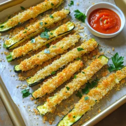 To make crispy Parmesan zucchini fries, you need fresh and simple ingredients. Here’s what you need: - 2 large zucchinis, sliced into thick sticks - 3/4 cup breadcrumbs (preferably panko for extra crunch) - 1/2 cup grated Parmesan cheese - 1 teaspoon garlic powder - 1 teaspoon Italian seasoning - 2 large eggs - Salt and pepper to taste - Olive oil spray or 1 tablespoon olive oil for drizzling These ingredients work together to create a tasty snack. The zucchini adds a fresh crunch. Panko breadcrumbs give a nice crispiness. Parmesan cheese adds a rich flavor. Garlic powder and Italian seasoning give a tasty twist. Eggs help the coating stick well to the zucchini. Salt and pepper enhance all the flavors. Olive oil adds a golden touch when baked. Make sure to use good quality ingredients. Fresh zucchinis taste better and are crunchier. The right breadcrumbs make a big difference, too. Enjoy gathering these ingredients before starting your cooking adventure! First, you need to preheat the oven to 425°F (220°C). This high heat helps the zucchini fries get crispy. Next, line a large baking sheet with parchment paper. This keeps the fries from sticking and makes cleanup easy. In a shallow dish, combine 3/4 cup of breadcrumbs, 1/2 cup of grated Parmesan cheese, 1 teaspoon of garlic powder, 1 teaspoon of Italian seasoning, and some salt and pepper. Mix these well. The breadcrumbs give crunch, while the cheese adds flavor. In another bowl, whisk 2 large eggs until smooth. Take each zucchini stick and dip it into the egg, letting the extra drip off. Then, roll the stick in the breadcrumb mixture. Press lightly to make sure it sticks well. This step is key for a good crunch. Place the coated zucchini fries on the baking sheet in a single layer. If you want, spray them lightly with olive oil. This helps them brown better. Bake for 20 to 25 minutes. Flip them halfway through for even crispiness. They are ready when golden brown and crispy. Enjoy your tasty snack! To make your zucchini fries super crunchy, follow these simple tips. First, make sure to use panko breadcrumbs. They add a nice crunch. Spray your fries lightly with olive oil before baking. This helps them brown evenly. Flipping them halfway through baking also helps. It allows both sides to crisp up well. Keep an eye on them in the oven. You want a golden brown color for the best taste. Cutting zucchini the right way is key to good fries. Start with large zucchinis for a hearty snack. Slice them into thick sticks, about ¾ inch wide. This size lets them cook evenly without getting soggy. If they are too thin, they might burn. If you're feeling creative, try cutting them into fun shapes. Just remember, thicker pieces will give you that satisfying crunch. Panko breadcrumbs are a game changer for these fries. They are coarser than regular breadcrumbs. This texture creates a light and crispy crust. Regular breadcrumbs can work, but they might not give you that same crunch. If you can, always opt for panko. It makes a big difference in the final result. Plus, you can mix in some spices with the breadcrumbs for extra flavor! {{image_2}} You can change the flavor of your zucchini fries. Try adding smoked paprika for a slight kick. A pinch of cayenne pepper gives a nice heat. If you love herbs, fresh rosemary or thyme works great. For a cheesy twist, toss in some cheddar cheese with the Parmesan. Experiment and find what you like best! Instead of breadcrumbs, you can use crushed nuts. Almonds or walnuts add a nice crunch. For a healthier option, try using ground oats. Another fun idea is to coat the fries in cornmeal. This gives them a different texture and flavor. Each method offers a unique twist on the classic recipe. Serve your crispy fries with tasty dips. Marinara sauce is a classic choice. Garlic aioli adds a creamy touch. You can also try ranch dressing or tzatziki for something fresh. Garnish with parsley or basil for color and flavor. These small touches make your dish look and taste even better. To keep your leftover zucchini fries fresh, let them cool first. Then, place them in an airtight container. They can last in the fridge for about 2-3 days. If you want to keep them longer, freezing is a great option. When it’s time to enjoy leftovers, reheating is key. Preheat your oven to 400°F (200°C). Spread the zucchini fries on a baking sheet. Bake them for about 10 minutes. This method helps them stay crispy. Avoid the microwave, as it can make them soggy. If you want to freeze your zucchini fries, do it before baking. Arrange the coated fries on a baking sheet and freeze them for a few hours. Once frozen, transfer them to a freezer bag. They can last for up to 3 months. When you're ready to eat, bake them straight from the freezer. Cook them for a few extra minutes to ensure they are crispy and golden. Yes, you can make these zucchini fries gluten-free. Just swap regular breadcrumbs for gluten-free panko. Many brands offer great options. Check labels to ensure they are certified gluten-free. Your fries will still be crispy and tasty! To keep zucchini fries crispy, use thick sticks. Thin slices often turn soggy. Also, make sure to dry the zucchini after cutting. You can pat them with a towel. Lastly, bake them at a high temperature to help them crisp up. Zucchini fries taste great with many sauces. Marinara sauce adds a classic Italian touch. Garlic aioli gives a creamy contrast. Ranch dressing is another good choice. You can even try spicy ketchup for a kick! Absolutely! You can use other veggies like carrots or eggplant. Just cut them into similar stick shapes. Adjust the baking time based on the vegetable’s thickness. This way, you can enjoy a variety of flavors and textures! This article covered how to make tasty zucchini fries, starting with essential ingredients and step-by-step instructions. We explored tips for crispiness and discussed various ways to serve and store them. Finally, I addressed common questions about gluten-free options and vegetable substitutions. Remember, zucchini fries are healthy and fun to make. You can easily customize them for your taste. I hope you enjoy this recipe and share it with others. Happy cooking!