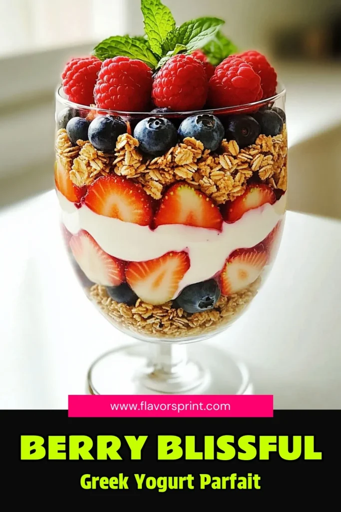 Indulge in a delicious and nutritious Greek Yogurt Berry Bliss Parfait that's perfect for breakfast or a snack! This easy recipe layers creamy Greek yogurt, fresh mixed berries, and crunchy granola for a delightful treat that's ready in just 10 minutes. Drizzle with honey for extra sweetness and enjoy a refreshing twist! Click to explore the full recipe and elevate your snack game today! #GreekYogurt #HealthySnacks #BerryDelight #ParfaitRecipes