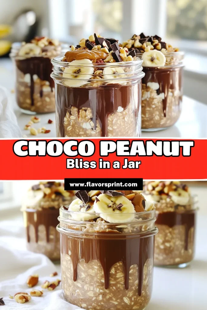 Start your day with a delicious twist on breakfast featuring Choco-Peanut Delight Overnight Oats! This easy recipe combines rolled oats, creamy peanut butter, and rich cocoa powder for a delightful morning boost. Perfect for meal prep, simply mix, refrigerate overnight, and wake up to a sweet treat. Add your favorite toppings like bananas or nuts for an extra crunch. Click to explore the recipe and start your day right! #OvernightOats #HealthyBreakfast #ChocoPeanutDelight #MealPrep
