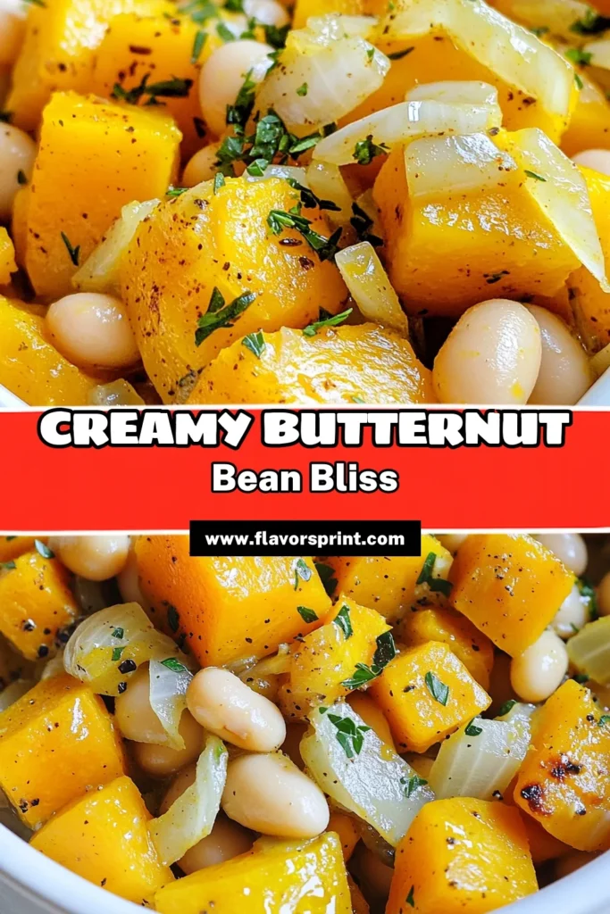 Looking for a comforting meal? Try this delicious butternut squash and white bean delight recipe! Packed with flavors from garlic, thyme, and smoked paprika, this hearty dish is easy to make and perfect for cozy evenings. Ready in just 35 minutes, it's a nutritious and satisfying option for any night. Click through for the full recipe and enjoy a bowl of fall goodness today! #ButternutSquash #HealthyRecipes #ComfortFood #QuickMeals