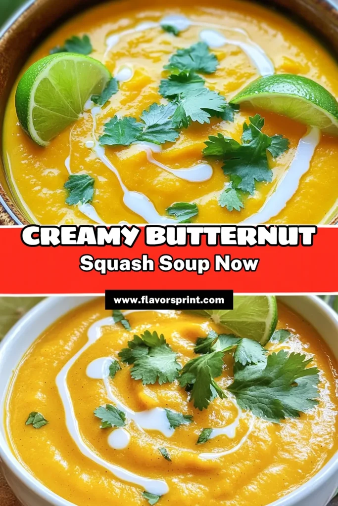 Savor the flavors of fall with this delightful Slow Cooker Butternut Squash Coconut Soup! Packed with nutritious ingredients like butternut squash, coconut milk, and fragrant spices, this creamy soup is perfect for cozy dinners. Easy to make and full of warmth, it’s a must-try for your supper table. Click through for the full recipe and enjoy a bowl of comfort today! #ButternutSquashSoup #SlowCookerRecipes #HealthyEating #CoconutMilkDelight