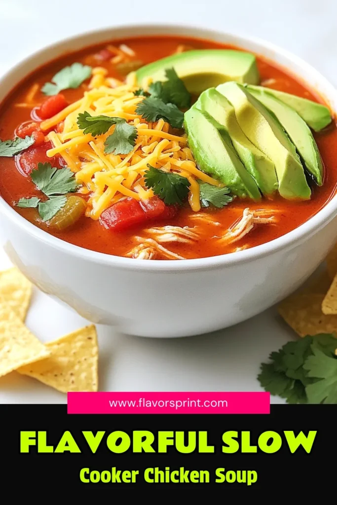 Warm up with this delicious Slow Cooker Chicken Enchilada Soup that's perfect for any day! With tender chicken, black beans, and rich enchilada sauce, this easy recipe is a flavorful delight. Just toss the ingredients into your slow cooker and let it do the work for you. Ready in 6-8 hours, it’s the ultimate comfort food! Click through for full instructions and enjoy a tasty meal today! #SlowCookerRecipes #ChickenEnchiladas #ComfortFood #EasyRecipes