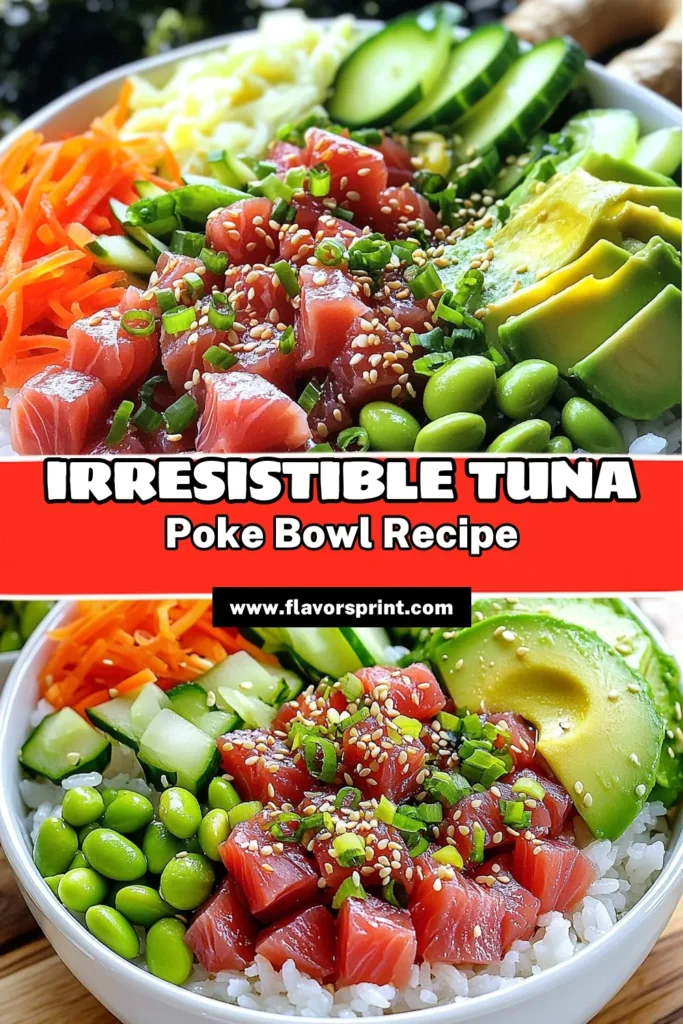 Dive into the world of deliciousness with these Tantalizing Tuna Poke Bowls! Perfect for a light meal or a refreshing dinner, this recipe features sushi-grade tuna, creamy avocado, and vibrant veggies all over fluffy sushi rice. With just a handful of ingredients and simple steps, you can create a stunning dish in under an hour. Click to discover the full recipe and indulge in a taste of the islands today!