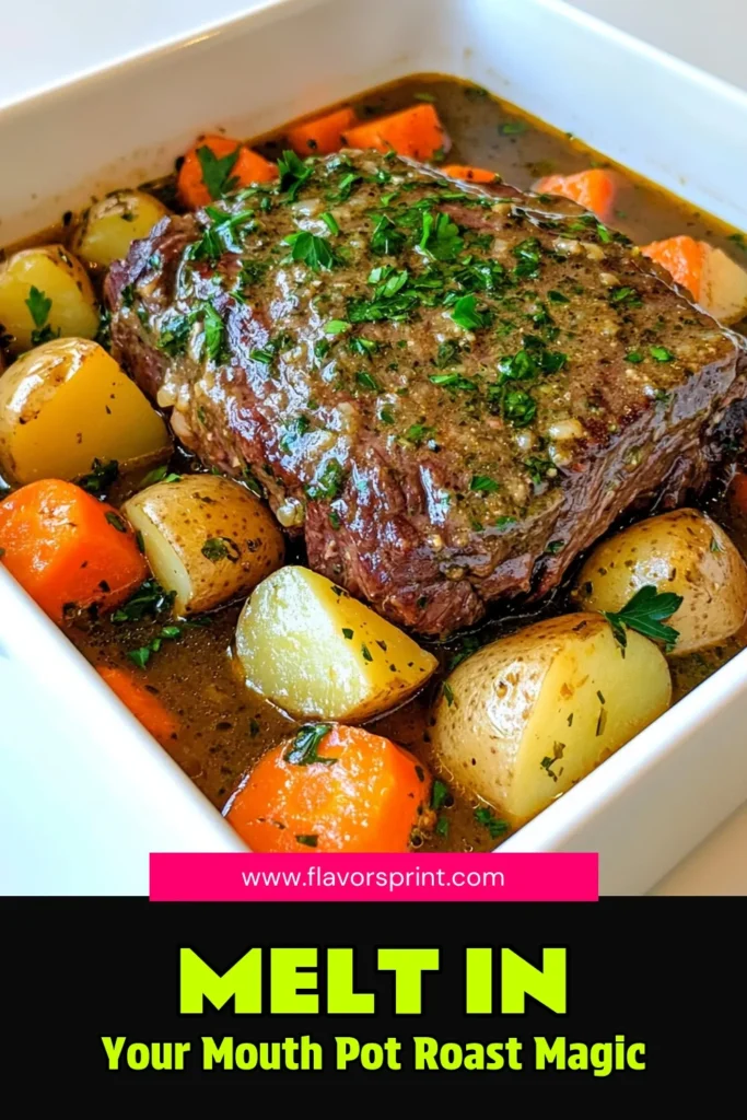 Savor the rich flavors of Garlic Herb Pot Roast Delight, a mouthwatering recipe that’s perfect for family dinners! This tender chuck roast, seasoned with garlic and fresh herbs, simmers to perfection in a slow cooker alongside hearty vegetables. Discover how to make this comforting dish that will warm hearts and satisfy appetites. Click through for the full recipe and get cooking today! #PotRoast #ComfortFood #SlowCookerRecipes #Foodie