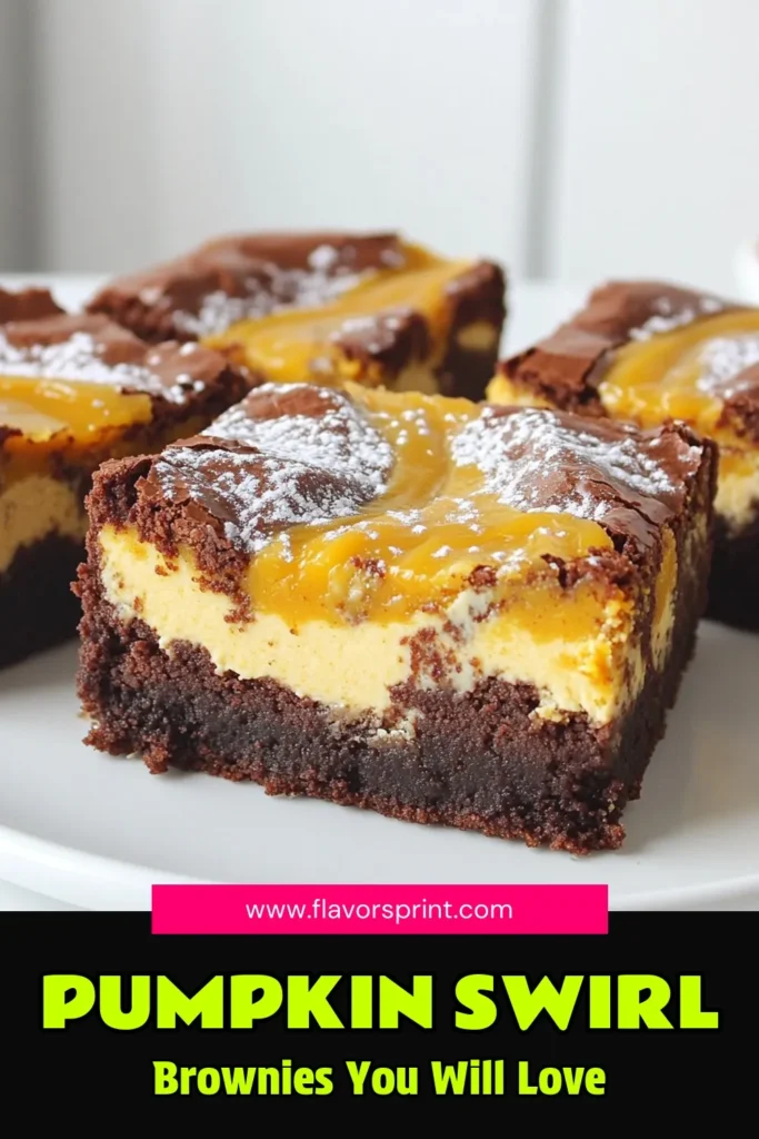 Indulge in the ultimate fall treat with these Pumpkin Cheesecake Swirl Brownies! Combining rich chocolate brownies with a creamy, spiced pumpkin cheesecake swirl, these decadent bites are perfect for any occasion. Easy to make and sure to impress, this recipe will become a go-to favorite. Don’t miss out on the deliciousness—click through for the full recipe and make your dessert dreams come true! #PumpkinCheesecakeSwirlBrownies #FallBaking #DessertRecipes #PumpkinDesserts