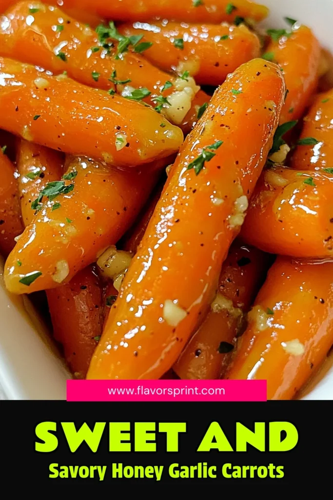 Elevate your dinner with these delicious Honey Garlic Glazed Carrots! This simple recipe blends tender carrots with a sweet and savory honey garlic glaze, making them the perfect side dish for any meal. In just 25 minutes, you can create a dish that not only tastes amazing but also looks beautiful on your table. Click through for the full recipe and bring a burst of flavor to your table! #HoneyGarlicCarrots #EasyRecipes #HealthyEating #SideDishIdeas