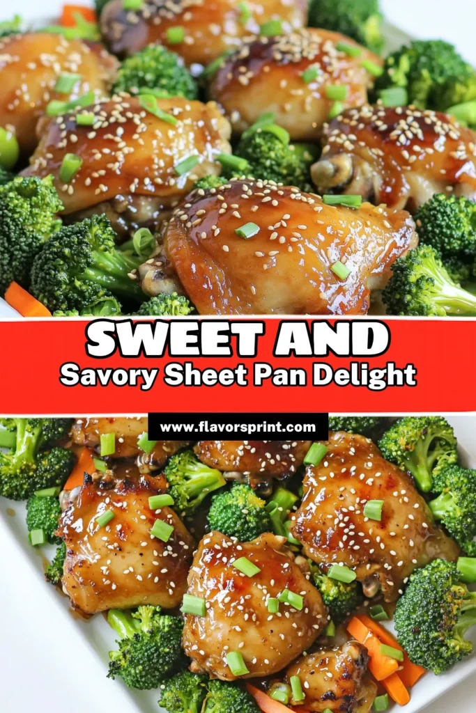 Savor the flavors of this Sheet-Pan Honey Garlic Chicken & Broccoli recipe that's easy, delicious, and perfect for busy weeknights! With juicy chicken thighs coated in a sweet and savory honey garlic marinade, paired with vibrant broccoli and carrots, this dish is a family favorite. Ready in just 40 minutes, it's a hassle-free dinner option you won't want to miss. Click through to discover the full recipe and enjoy a delicious meal tonight! #SheetPanRecipes #HealthyDinner #EasyCooking #MealPrepIdeas