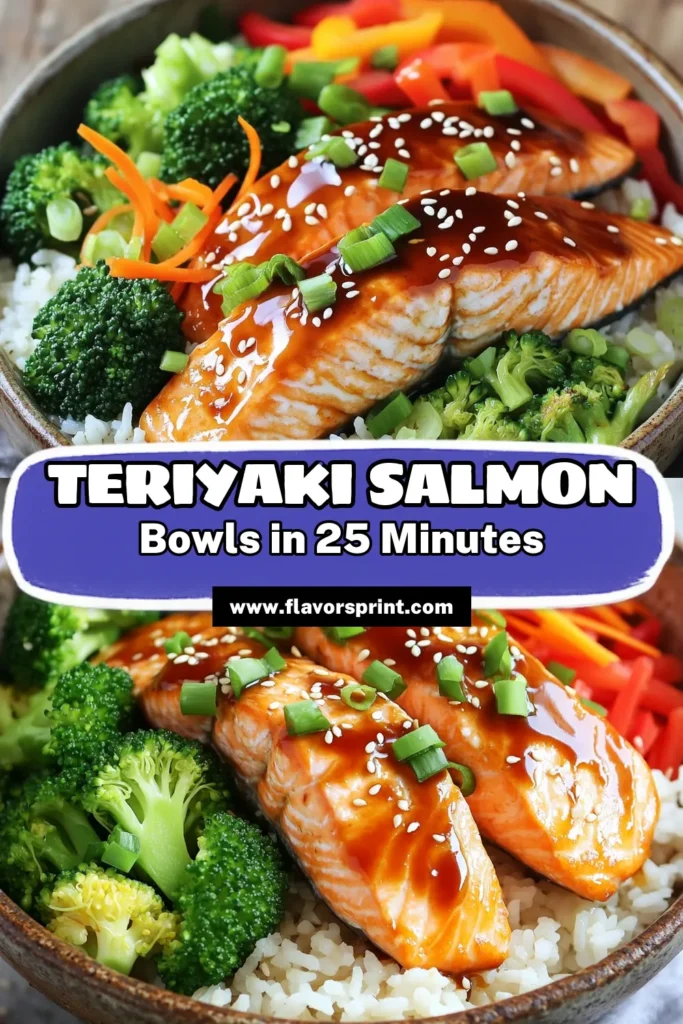 Savor the deliciousness of Air Fryer Teriyaki Salmon Bowls! This quick and healthy recipe features succulent salmon marinated in teriyaki sauce, served over fluffy jasmine rice and vibrant veggies. Perfect for busy weeknights, it's packed with flavor and nutrients. Click through to discover the full recipe and enjoy an easy meal that satisfies! #AirFryerRecipes #HealthyEating #DinnerInspiration #SalmonBowls