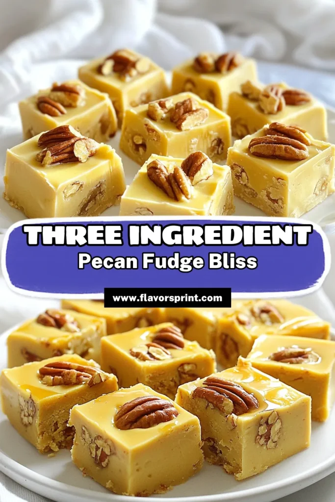 Indulge in the sweet simplicity of Three Ingredient Maple Pecan Fudge! With just maple syrup, sweetened condensed milk, and crunchy pecans, you can whip up a delightful treat in no time. This easy fudge recipe is perfect for satisfying your sweet tooth or impressing guests. Get the full instructions and explore more delicious recipes by clicking through now! #MaplePecanFudge #EasyDesserts #SweetTreats #FudgeRecipe
