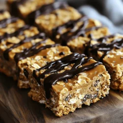 - 2 cups rolled oats - 1 cup natural peanut butter - 1/2 cup honey or maple syrup - 1/2 cup protein powder (vanilla or chocolate flavored) - 1/4 cup chia seeds - 1/2 cup shredded coconut (unsweetened) - 1/4 cup dark chocolate chips (optional) - 1/4 teaspoon salt - 1/2 teaspoon vanilla extract For these high-protein peanut butter oat bars, you need simple, healthy ingredients. Each one plays a key role. Rolled oats give the bars a hearty base. They are rich in fiber and help keep you full. Natural peanut butter adds creaminess and protein. It also brings a nice nutty flavor. Look for brands with no added sugar or oils. Honey or maple syrup serves as the sweetener. Both add a lovely sweetness, and maple syrup makes this recipe vegan-friendly. Protein powder boosts the protein content. You can choose vanilla or chocolate for added flavor. Chia seeds are tiny but mighty. They add fiber and help bind the bars together. Shredded coconut enhances the texture. Unsweetened coconut keeps the bars healthy. Dark chocolate chips are optional but delicious. They add a touch of sweetness and a rich flavor. Salt balances the sweetness and enhances all the flavors. Vanilla extract brings warmth and depth to the bars. These ingredients come together to create a tasty and filling snack. Use high-quality items for the best results. 1. Preheat your oven to 350°F (175°C). Line an 8x8-inch baking dish with parchment paper. Leave some paper hanging over the edges for easy removal. 2. In a large bowl, mix the rolled oats, protein powder, chia seeds, shredded coconut, and salt. Stir them well until they blend nicely. 3. In a small saucepan, warm the peanut butter and honey (or maple syrup) over low heat. Stir for about 1-2 minutes until they mix easily. Take the pan off the heat and add the vanilla extract. 1. Pour the warm peanut butter mixture over the dry ingredients. Mix everything together until the oats and seeds are well coated. 2. If you like chocolate, fold in the dark chocolate chips. This step adds a nice hint of sweetness. 1. Transfer the mixture to the prepared baking dish. Press it down firmly to make an even layer. This helps the bars hold their shape. 2. Bake in the oven for 15-20 minutes. You will know they are done when the edges turn golden brown. 3. Once baked, take them out and let them cool completely in the dish. When cool, use the parchment paper to lift the bars out. 4. Cut them into squares or bars. Enjoy your tasty, high-protein treat anytime! To get the best texture, balance is key. Use the right amounts of dry and wet ingredients. Too much dry mix makes the bars crumbly. You want them to hold together well. Press the mixture firmly into your baking dish. This helps the bars stay intact after baking. If your bars do crumble, try adding a bit more peanut butter or honey. They will hold together better with extra moisture. Also, make sure you bake them until the edges are lightly golden. This will help set the bars. How you show off the bars matters too. Arrange them on a wooden board or a bright plate. It makes them look more appetizing. For a fun touch, drizzle some melted dark chocolate over the top. This adds a nice shine and makes them more appealing. You can also cut the bars into fun shapes. Try squares, rectangles, or even fun shapes with cookie cutters. This makes them great for kids and parties. Want to spice things up? You can add a pinch of cinnamon or nutmeg for extra flavor. These spices blend well with peanut butter. You can also mix in nuts or dried fruits like raisins or cranberries. They add great texture and taste. For toppings, think outside the box. You can sprinkle some chopped nuts on top. Or try adding a layer of yogurt for creaminess. Each option adds a new twist to the bars, making them fun to eat. {{image_2}} You can easily switch the peanut butter. Almond butter or cashew butter works well too. Each nut butter gives a unique taste. For sweeteners, consider agave syrup or brown rice syrup. These can replace honey or maple syrup in your bars. Adding fruits or nuts can boost flavor. Dried cranberries or chopped apples add sweetness. You could also mix in chopped walnuts or almonds for crunch. For protein powder, try using chocolate or peanut butter flavored. This can enhance the taste and nutrition. If you want a no-bake version, mix all the dry ingredients first. Then, warm the peanut butter and sweetener as before. Combine everything in a bowl. Press the mixture into a lined dish, but don’t bake it. Chill it in the fridge for about an hour instead. This allows the bars to set without heat. If the mixture feels loose, add more oats or protein powder. To keep your high-protein peanut butter oat bars fresh, store them in an airtight container. This method locks in moisture and flavor. You can keep these bars at room temperature for up to five days. If you want them to last longer, consider refrigerating them. In the fridge, they can stay good for about two weeks. Freezing is a great way to extend the shelf life of your bars. To freeze, wrap each bar tightly in plastic wrap. Then, place them in a freezer-safe bag or container. This method helps prevent freezer burn. When you're ready to enjoy one, simply take it out and let it thaw at room temperature. For the best texture, eat them within three months of freezing. Each bar is packed with nutrition. You get about 200 calories, 8 grams of protein, and 10 grams of healthy fats per serving. The rolled oats offer fiber, which helps keep you full. Peanut butter is rich in protein and good fats, while chia seeds add omega-3s. This makes these bars not just tasty but also a smart choice for snacks or breakfast. Yes, you can swap peanut butter for other nut butters. Almond butter, cashew butter, and sunflower seed butter are great choices. Each will give a unique taste. Almond butter has a sweet, nutty flavor. Cashew butter is creamy and smooth. Sunflower seed butter is nut-free and has a mild taste. Just keep the same amount in your recipe. To make these bars vegan, use maple syrup instead of honey. This swap keeps the sweetness while fitting a vegan diet. Choose a plant-based protein powder, too. Many brands offer vegan options, like pea or brown rice protein. Lastly, check your nut butter. Most are naturally vegan, but some brands add non-vegan ingredients. If your mixture feels too dry, add more sweetener or a splash of water. Honey or maple syrup can increase moisture. You can also add a little coconut oil. This will help bind the ingredients better. Mix it well until you achieve a sticky yet firm consistency. You now have all the steps to make tasty and healthy snack bars. We covered the key ingredients, the preparation, and even tips for perfect texture. You can mix and match ingredients to fit your taste. Storing them properly will keep them fresh for longer. With these bars, you can enjoy a treat that fuels your day. I hope you feel inspired to try this recipe and make it your own!
