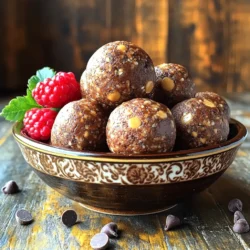 - 1 cup rolled oats - 1/2 cup natural peanut butter - 1/3 cup honey or maple syrup - 1/4 cup cocoa powder - 1/4 cup chocolate chips - 1/4 cup ground flaxseed (optional) - 1 teaspoon vanilla extract - A pinch of salt These ingredients make the perfect base for your No-Bake Chocolate Peanut Butter Energy Balls. The rolled oats give them a chewy texture. Peanut butter is rich in flavor and protein. Honey or maple syrup adds natural sweetness. Cocoa powder deepens the chocolate taste. Chocolate chips add extra delight. Flaxseed boosts nutrition, though it’s optional. Vanilla extract enhances the overall flavor, while salt balances sweetness. - Mixing bowls - Spatula or wooden spoon - Parchment paper - Airtight container Having the right tools makes this recipe easy. Use mixing bowls to combine your ingredients. A spatula or wooden spoon helps mix them well. Parchment paper keeps the energy balls from sticking. An airtight container is essential for storing them. This way, you keep them fresh and ready to enjoy. In a large mixing bowl, combine the rolled oats, cocoa powder, and ground flaxseed if you choose to use it. Stir the mixture well. You want to ensure everything blends evenly. This step is vital for flavor and texture. In a separate bowl, mix the natural peanut butter, honey or maple syrup, vanilla extract, and a pinch of salt. Stir until the mixture is smooth and well combined. This mix adds sweetness and binds everything together. Now, pour the wet ingredients into the dry mixture. Use a spatula or a wooden spoon to stir until everything is mixed well. You want to see no dry spots. Next, gently fold in the chocolate chips. This adds a nice touch of sweetness and makes each bite delightful. Now it's time to shape the mixture. Using your hands, roll the mix into small balls that are about 1 inch in diameter. If it feels too sticky, wet your hands slightly. This helps in shaping the balls without making a mess. Place the energy balls on a parchment-lined tray. Refrigerate them for at least 30 minutes so they can set. Once they are firm, transfer the balls to an airtight container. Store them in the fridge, and enjoy them over the next week. To avoid stickiness, wet your hands slightly when rolling the balls. This helps them form without sticking. If the mix feels too dry, add a tiny bit more peanut butter or honey. A good texture makes rolling easy and fun. To achieve the right consistency, look for a dough that holds together well. It should not crumble when you roll it into a ball. If it crumbles, add a bit more honey or peanut butter until it sticks together nicely. To enhance presentation, arrange the energy balls in a decorative bowl. You can sprinkle some extra cocoa powder around them for flair. Serving with fresh berries or nuts adds color and taste. This makes them look as good as they taste. Pairing these energy balls with fruits or nuts is a great idea. They go well with sliced apples or bananas. A handful of nuts on the side offers a nice crunch and extra protein. You can substitute ingredients for different flavors. Try almond butter instead of peanut butter for a twist. You could also use sunflower seed butter for a nut-free option. For dietary adjustments, if someone has allergies, swap out the honey for agave syrup. You can also leave out the chocolate chips for a lower sugar option. This way, everyone can enjoy these delicious energy balls. {{image_2}} You can switch up the taste of your energy balls by changing the nut butter. Try almond butter or cashew butter for a new flavor. Adding spices like cinnamon or nutmeg can give a warm touch. You can also use vanilla or almond extract for a lovely aroma. Each option will change the taste and keep things exciting. If you want to cut back on sugar, consider using stevia or monk fruit instead of honey. These sweeteners will keep the sweetness without all the sugar. You can also boost the fiber or protein by adding chia seeds or protein powder. This way, your energy balls become even more nutritious. For those on a vegan diet, use maple syrup instead of honey. Ensure your chocolate chips are dairy-free too. If you need gluten-free options, choose certified gluten-free oats. This way, everyone can enjoy these treats without worry. Each change makes the recipe fit different needs while keeping it delicious. To keep your no-bake chocolate peanut butter energy balls fresh, use an airtight container. This helps prevent air and moisture from ruining them. You can layer the balls with parchment paper to stop them from sticking together. Store the container in the fridge. This keeps them cold and tasty. These energy balls last about one week in the fridge. Check for signs of spoilage. If you see mold or a strange smell, it’s time to toss them. The texture may change, becoming dry or crumbly if they sit too long. You can freeze these energy balls for longer storage. Just place them in a single layer on a tray. Once frozen, move them to an airtight container or freezer bag. They will stay good for up to three months in the freezer. When you want to eat them, just take out the desired amount. Let them thaw in the fridge for a few hours or at room temperature for about 30 minutes. Enjoy them fresh! Yes, you can skip flaxseed. If you want a substitute, try using chia seeds. They work well and give a similar texture. You could also use ground oats as a filler. Both options help bind the mixture together. These energy balls last up to a week in the fridge. Keep them in an airtight container to stay fresh. If you store them at room temperature, they may only last a few days. Always check for any signs of spoilage before eating. Yes, you can make these nut-free. Use sun butter or soy nut butter instead of peanut butter. Both options taste great and keep the energy balls creamy. You can also try using pumpkin seed butter for a unique flavor. In this blog post, we explored making easy energy balls. We covered all the key ingredients, tools, and step-by-step instructions. You learned tips for texture, serving ideas, and variations based on dietary needs. Storing your energy balls properly ensures they stay fresh longer. Remember, customization is fun! You can adjust ingredients to fit your taste or diet. Enjoy these snacks as a healthy treat, and don’t hesitate to experiment. You’ll find endless ways to make them your own.