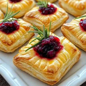 Cranberry Brie Puff Pastry Bites Delicious and Easy
