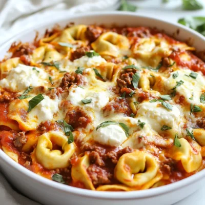 One-Pan Beefy Tortellini Bake Flavorful and Easy Dish