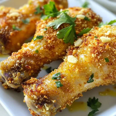 Crunchy Garlic Parmesan Chicken Drumsticks Delight