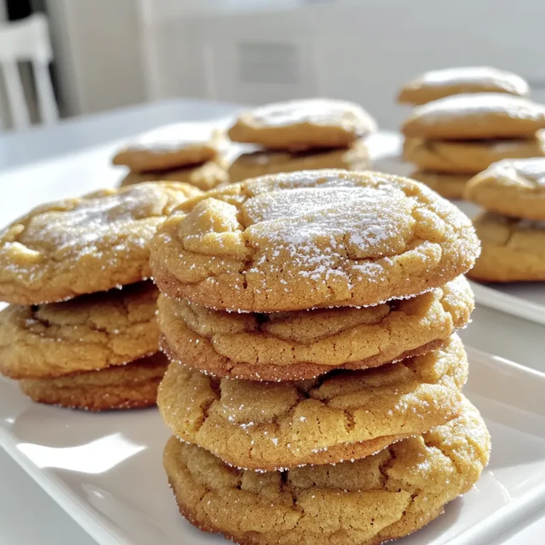 When making bakery-style ginger molasses cookies, you need the right key ingredients. Here’s what you will need: - 2 ½ cups all-purpose flour - 1 teaspoon baking soda - 1 teaspoon ground ginger - 1 teaspoon ground cinnamon - ½ teaspoon ground cloves - ½ teaspoon salt - ¾ cup unsalted butter, softened - 1 cup brown sugar, packed - 1 large egg - ¼ cup unsulfured molasses - 1 teaspoon vanilla extract - Sugar for rolling These ingredients create a rich, warm flavor. The spices give the cookies their signature taste. Brown sugar adds moisture, making them soft and chewy. You can enhance the flavor of your cookies with optional ingredients. Here are some ideas: - Chopped crystallized ginger: Adds a sweet, spicy kick. - Nuts: Chopped walnuts or pecans give a nice crunch. - Chocolate chips: Adds a sweet touch that pairs well with spices. Adding these options can create a twist on the classic recipe. You can mix and match based on your taste. You might not have all the ingredients at home. Here are some common substitutions: - Unsalted butter: Use coconut oil or margarine. - Brown sugar: White sugar mixed with molasses can work in a pinch. - Molasses: Honey or maple syrup can replace molasses. Just remember, it may change the flavor a bit. These substitutions can help you make the cookies even if you’re missing some items. Always keep in mind the flavor changes when swapping ingredients. To start, you need to mix the dry ingredients. In a bowl, whisk together 2 ½ cups of all-purpose flour, 1 teaspoon of baking soda, 1 teaspoon of ground ginger, 1 teaspoon of ground cinnamon, ½ teaspoon of ground cloves, and ½ teaspoon of salt. This mix is the base of your cookie's flavor. Next, grab a large mixing bowl. Cream together ¾ cup of softened unsalted butter and 1 cup of packed brown sugar. Beat them until the mixture is light and fluffy, which should take about 3-4 minutes. This step adds air and gives the cookies a soft texture. Add in 1 large egg, ¼ cup of unsulfured molasses, and 1 teaspoon of vanilla extract. Mix until everything is well blended. Now, gradually add the dry ingredient mix to the wet mixture. Stir until just combined. Avoid overmixing, as it can affect the cookie's softness. Now, chill the dough! Wrap it in plastic and refrigerate for at least 30 minutes. This step helps firm up the dough and enhances the flavors, which is key for making great cookies. Preheat your oven to 350°F (175°C). Line a baking sheet with parchment paper to prevent sticking. Once your dough is chilled, scoop tablespoon-sized amounts and roll them into balls. Roll each ball in sugar until they are fully coated. This gives your cookies a sweet crunch on the outside. Place the sugar-coated dough balls on the prepared baking sheet. Make sure to leave about 2 inches between each ball. This space allows the cookies to spread while baking. Bake in the preheated oven for 10-12 minutes. Look for edges that are set but the center should still be soft. Remember, they will continue to firm up as they cool. After baking, remove the cookies from the oven. Let them cool on the baking sheet for 5 minutes. This time allows them to firm up without breaking apart. Once they cool a bit, transfer the cookies to a wire rack to cool completely. For a special touch, dust the cooled cookies with a little powdered sugar. You can also serve them stacked in a clear glass jar. This gives a lovely bakery feel. Enjoy these cookies with a warm cup of tea or milk for a cozy treat! To get that soft and chewy texture, chill your dough. Chilling helps the flavors blend and firms up the dough. Once you scoop the dough, roll it into balls and coat them in sugar. This step adds a nice crunch. Bake them until the edges are set, but the center is still soft. This way, they will stay chewy as they cool. Accurate measuring is key for great cookies. Use a kitchen scale for the best results. For flour, spoon it into your measuring cup without packing it down. Level it off with a knife. For brown sugar, pack it tightly into your cup to avoid dry cookies. Using the right amount of each ingredient ensures your cookies turn out the way you want. To keep your cookies fresh, store them in an airtight container. If they are still warm, let them cool first. You can add a piece of bread or a slice of apple to keep them moist. This trick helps maintain their soft texture. If you want to keep them longer, freeze them in a sealed bag. Just thaw them at room temperature when you're ready to enjoy! {{image_2}} You can add chocolate chips or nuts for a fun twist. Use ½ cup of semi-sweet chocolate chips or chopped nuts like walnuts or pecans. Mix them into the dough after you combine the wet and dry ingredients. This adds a rich taste and nice texture. Chocolate and molasses blend well, making each bite special. Nuts add crunch and a deeper flavor profile. Feel free to experiment and find your perfect mix! If you want a gluten-free option, you can use gluten-free flour. Look for a blend that works well in baking. You can also try graham flour for a unique taste. Graham flour gives a nutty flavor that complements the spices. Use the same amount as all-purpose flour. Make sure to check that your other ingredients, like baking soda, are gluten-free too. This way, everyone can enjoy these cookies! You can change up the spices for different seasons. For fall, add nutmeg or allspice for a warm touch. For winter holidays, try adding a pinch of peppermint extract to the dough. This gives a festive feel and a fresh taste. You can also decorate the cookies with icing or colored sugar for special occasions. These small changes can make your ginger molasses cookies stand out during the holidays! You can store ginger molasses cookies at room temperature. Place them in an airtight container. This keeps them soft and fresh for days. Make sure to keep them away from heat and sunlight. If you prefer, you can refrigerate them. This will make them last longer. Just make sure to use a sealed container. Cold cookies may lose some softness but will still taste great. Freezing is a fantastic way to store cookies. If you want to keep them for weeks, freeze them. First, let the cookies cool completely. Then, place them in a single layer on a baking sheet. Freeze them for about an hour. After that, transfer them to a freezer bag or container. Label the bag with the date. You can freeze them for up to three months. When you want to eat them, just let them thaw at room temperature. You can also warm them in the oven for a few minutes. Ginger molasses cookies have a good shelf life. At room temperature, they can last about one week. If stored in the fridge, they might last a little longer, up to two weeks. Frozen cookies can stay fresh for three months. This makes them perfect for planning ahead. So, whether you enjoy them fresh or save them for later, these cookies are a delightful treat! Ginger molasses cookies are soft, spiced cookies made with flour, butter, and molasses. They have a warm flavor from ginger, cinnamon, and cloves. The molasses gives them a rich, dark color and a chewy texture. These cookies are often rolled in sugar before baking for a sweet crust. They are perfect for cozy moments or sharing with friends. Ginger molasses cookies can stay fresh for up to one week at room temperature. To keep them soft, store them in an airtight container. If you want them to last longer, you can freeze them. Just place the cookies in a freezer-safe bag, and they can last for up to three months. When ready to eat, thaw them at room temperature. Yes, you can use honey instead of molasses, but it will change the flavor. Honey is sweeter and has a lighter color. You might want to reduce the sugar in the recipe if you use honey. Keep in mind that the texture may also be a bit different. The cookies might not be as dark and chewy, but they will still be tasty! You’ve learned how to make bakery-style ginger molasses cookies. We covered key ingredients and optional flavor boosters. You now know the steps for perfect dough, baking, and cooling. Plus, I shared tips for texture and storage. Remember to explore variations like adding chocolate chips. Store your cookies well for lasting freshness. With these insights, you'll bake delicious cookies every time. Enjoy the process and share your tasty treats!