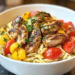 - Chicken breast and its preparation You will need 1 pound of chicken breast. Cut it into bite-sized pieces. This makes it cook evenly and helps it soak up all the great flavors. - Orzo pasta details Use 1 cup of orzo pasta. Orzo looks like rice but cooks quickly. It will absorb the chicken broth and become tasty. - Cajun seasoning specifics You need 1 tablespoon of Cajun seasoning. This spice mix adds heat and depth. It usually has paprika, garlic, and herbs. - Seasonal vegetables for added flavor You can add seasonal vegetables like zucchini, spinach, or corn. These will boost the taste and nutrition of the dish. - Suggested garnishes Fresh parsley is a great garnish. Chopped green onions or lemon wedges can also add a fresh touch. {{ingredient_image_1}} Initial skillet preparation Start by heating one tablespoon of olive oil in a large skillet over medium heat. This oil helps cook the veggies and chicken. You want the oil to shimmer but not smoke. Sautéing vegetables Next, add one diced onion and one diced bell pepper to the skillet. Stir them around for about five minutes until they soften. This step adds a great base of flavor. After that, toss in two minced garlic cloves and cook for one more minute. You want to smell that nice garlic aroma! Adding Cajun seasoning Now, it's time to add one pound of bite-sized chicken breast pieces to the skillet. Sprinkle one tablespoon of Cajun seasoning over the chicken. This spice mix is key to giving this dish its bold flavor. Season with salt and pepper to taste. Cook the chicken for about seven to eight minutes until it's nice and brown. Ensuring chicken is cooked through Make sure the chicken is cooked all the way through before moving on. You can cut a piece open to check if it’s no longer pink inside. Incorporating orzo and broth Once your chicken is ready, add one cup of halved cherry tomatoes to the skillet. Stir them for two minutes to mix the flavors. Then, pour in two cups of chicken broth and bring it to a boil. After that, stir in one cup of orzo pasta. Resting and serving Reduce the heat to a simmer and cover the skillet. Let it cook for ten to twelve minutes. Stir occasionally until the orzo is tender and absorbs most of the liquid. Remove the skillet from the heat and let it sit, covered, for two to three minutes. Fluff the dish with a fork and add more seasoning if you need. Finally, garnish with fresh parsley before serving. Enjoy your meal! - Best practices for sautéing: Use a large skillet. Heat olive oil over medium heat. Add onion and bell pepper first. Cook for about five minutes. This softens the veggies well. Stir often to avoid burning. Add garlic next for a tasty aroma. Cook just one minute for best flavor. - Timing for added ingredients: Add chicken pieces after the veggies. Sprinkle Cajun seasoning over the chicken. Cook until the chicken turns brown. This usually takes seven to eight minutes. Then, add cherry tomatoes and cook for two more minutes. This keeps them fresh and juicy. - Recommendations for additional spices: Try adding a pinch of smoked paprika. This gives a nice, smoky flavor. You can also add cayenne for heat. Start with a little, then taste it. - Using homemade Cajun seasoning: If you like, make your own seasoning. Mix paprika, onion powder, garlic powder, thyme, and oregano. Adjust the spices to fit your taste. This lets you control the heat and spice level. Pro Tips Marinate the chicken: For extra flavor, marinate the chicken pieces in Cajun seasoning, olive oil, and a splash of lemon juice for at least 30 minutes before cooking. Use homemade chicken broth: If possible, use homemade chicken broth for a richer flavor compared to store-bought options. Add veggies: Feel free to add other vegetables like zucchini or spinach for added nutrition and color in your dish. Adjust spice level: If you prefer less heat, reduce the amount of Cajun seasoning or use a milder blend to suit your taste. {{image_2}} You can swap out the chicken for shrimp or sausage. Shrimp cooks fast and adds a nice flavor. Sausage gives a smoky taste that pairs well with spices. For a gluten-free option, use rice or gluten-free orzo. These swaps keep the meal fun and fresh. Remember to adjust cooking times for different proteins. Mix up your spice game! Try different spice blends like Creole or jerk seasoning. These add unique flavors and heat. If you like it spicy, add jalapeños or hot sauce. Just a little can give your dish a nice kick. You can also add fresh herbs like thyme or basil for extra depth. To store leftover Cajun Chicken Orzo, first, let it cool. Place it in an airtight container. You can keep it in the fridge for up to three days. Make sure to label the container with the date. This way, you know when to eat it. Avoid leaving it out for more than two hours. Bacteria can grow if food sits too long. Reheating Cajun Chicken Orzo is easy. You can use the stove or microwave. For the stove, place it in a pan over low heat. Add a splash of chicken broth or water to prevent sticking. Stir often until it’s hot. In the microwave, use a microwave-safe dish. Cover it with a lid or plastic wrap. Heat in one-minute intervals, stirring in between. This helps it heat evenly. Enjoy your flavorful meal any time you want! How to make Cajun Chicken Orzo from scratch? To make Cajun Chicken Orzo from scratch, start by heating olive oil in a large skillet. Add diced onion and bell pepper, then sauté until soft. Stir in minced garlic for one minute. Add bite-sized chicken pieces, sprinkle with Cajun seasoning, salt, and pepper. Cook until the chicken is browned. Then, add halved cherry tomatoes and sauté for two more minutes. Pour in chicken broth and bring it to a boil. Stir in orzo and reduce the heat to simmer. Cover and cook until the orzo is tender. Garnish with fresh parsley before serving. Can I prepare Cajun Chicken Orzo ahead of time? Yes, you can prepare Cajun Chicken Orzo ahead of time. Cook it as directed and let it cool. Store it in an airtight container in the fridge. It will last for up to three days. When you are ready to eat, simply reheat it on the stove or in the microwave until heated through. What are some good side dishes to serve with Cajun Chicken Orzo? Many side dishes pair well with Cajun Chicken Orzo. Here are some tasty options: - A simple green salad with vinaigrette - Garlic bread for a crunchy contrast - Roasted vegetables for added nutrition - Coleslaw for a creamy side These sides will complement the spicy flavors of the orzo and chicken. This blog post explored how to make Cajun Chicken Orzo, using simple ingredients. You learned about preparing chicken, cooking orzo, and enhancing flavors with spices. I shared tips on ingredient swaps and storing leftovers, too. Cooking can be fun and rewarding. Don't be afraid to make this recipe your own. Try new flavors or add your favorite ingredients. Enjoy your cooking adventure!