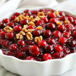 - 12 oz fresh or frozen cranberries - 1 cup orange juice - 3/4 cup granulated sugar - 1/2 teaspoon cinnamon - 1/4 teaspoon nutmeg - Zest of 1 orange - 1/2 cup chopped walnuts or pecans (optional) To make this easy and tasty cranberry sauce, you need a few simple ingredients. Fresh or frozen cranberries are the star of the show. They provide that classic tart flavor we love. The orange juice adds sweetness and a bright citrus kick. You’ll also need granulated sugar. This balances the tartness of the cranberries, making the sauce delicious. Spices play a big role, too. Just a bit of cinnamon and nutmeg adds warmth and depth. And don’t forget the zest of one orange. This little touch brings out the orange flavor even more. If you want some crunch, consider adding chopped walnuts or pecans. They make the sauce even more special! Gather these ingredients, and you’re ready to create a delightful cranberry sauce in your air fryer. {{ingredient_image_1}} First, preheat your air fryer to 320°F (160°C). Preheating helps the cranberries cook evenly. If you skip this step, the sauce may not thicken well. Next, choose a heatproof dish that fits your air fryer basket. It should be deep enough to hold the juices. This is important, as the cranberries will burst and release their liquid. In a medium bowl, combine the cranberries, orange juice, sugar, cinnamon, nutmeg, and orange zest. Mix well until the cranberries are coated with the sugar and spices. Use a spatula to ensure even distribution. This step is key for a balanced flavor. You want each cranberry to soak up the sweet and spicy goodness. Now, transfer the mixture into your heatproof dish. Place it carefully in the air fryer basket. Cook for 25 to 30 minutes, stirring halfway through. This helps the cranberries burst more evenly. Keep an eye on them; you want to see them soften and the sauce thicken. Look for the cranberries to burst open. When they do, that’s your sign it’s done. If you added nuts, stir them in during the last 5 minutes. Once finished, let the dish cool slightly before serving. To make the best cranberry sauce, you can easily adjust sweetness and spices. Some like it sweet, while others prefer it tart. If your sauce tastes too sour, add more sugar, one tablespoon at a time. You can also add a pinch of salt to balance flavors. For spices, cinnamon and nutmeg work well. Start with the amounts in the recipe, then taste and add more if you like. If you want a thicker sauce, there are a few techniques to try. Stir the sauce while it cooks to break down the cranberries. This helps to thicken the sauce faster. You can also let the sauce cool for a bit after cooking. It will thicken more as it cools. Both fresh and frozen cranberries have their benefits. Fresh cranberries give a bright taste and firm texture. They are great for a classic sauce. Frozen cranberries can save time and are often less expensive. They also work well in this recipe, but they may take longer to cook. When using frozen cranberries, you might need to add a couple of extra minutes to the cooking time. Check for doneness by looking for burst cranberries and a thick sauce. Cranberry sauce pairs well with many dishes. It is a classic choice for turkey and ham during the holidays. You can also serve it with roast chicken or pork. For a fun twist, try it on pancakes or waffles. It adds a burst of flavor to breakfast. Get creative with your leftover sauce, too. Use it in smoothies, yogurt, or oatmeal. You can even make a tart by spreading it on a pastry crust. The options are endless! Pro Tips Use Fresh Cranberries: Fresh cranberries provide a superior flavor and texture compared to frozen ones, resulting in a more vibrant sauce. Adjust Sweetness: Depending on your taste preference, feel free to adjust the amount of sugar to achieve the desired level of sweetness in your sauce. Add Vanilla: For a delightful twist, incorporate a teaspoon of vanilla extract for added depth and richness in flavor. Serve with Pairings: This sauce pairs beautifully with turkey, ham, or even as a topping for cheesecake or ice cream, making it versatile for holiday meals. {{image_2}} You can mix up your cranberry sauce with fun flavors. Adding fruits like apples or pears gives it a sweet twist. You could also try adding some berries, like blueberries or raspberries, for a tangy kick. Spices can change the taste as well. Besides cinnamon and nutmeg, you might enjoy ginger for warmth or allspice for depth. If you like a little heat, try a pinch of cayenne pepper. For sweeteners, you have choices beyond sugar. Maple syrup or honey can add a unique flavor. Agave nectar is another great option for a lighter touch. Making your cranberry sauce vegan is easy. Just use maple syrup instead of sugar. All the other ingredients work well without animal products. If you need it gluten-free, rest assured, all ingredients are safe. Just check the labels on any sweeteners and nuts. For nut-free options, skip the walnuts or pecans. You can still enjoy a rich flavor without nuts. Try adding seeds like pumpkin or sunflower for a crunchy bite. Refrigeration Tips You can store your cranberry sauce in the fridge. Use an airtight container to keep it fresh. It lasts about one week this way. Make sure to let it cool completely first. This helps avoid extra moisture inside the container. Freezing Options If you want to keep it longer, freezing is a great choice. Pour the sauce into freezer bags or containers. Leave some space at the top, as it expands when frozen. Your cranberry sauce can last up to three months in the freezer. When you're ready to use it, thaw it in the fridge overnight. Best Methods for Reheating To reheat, you can use a microwave or stovetop. If using the microwave, heat it in 30-second bursts. Stir between each burst to warm evenly. On the stovetop, use low heat and stir often. This helps avoid burning the sauce. How to Restore Consistency If your sauce becomes too thick, add a splash of water or orange juice. Stir well to mix it in. This will help bring back its smooth texture. Adjust until it reaches your desired consistency. Yes, you can make cranberry sauce ahead of time. It stores well in the fridge for about a week. To keep it fresh, place it in an airtight container. If you want to store it longer, you can freeze it. It will last in the freezer for up to three months. Just remember to let it cool completely before storing. When ready to use, thaw it in the fridge overnight. Absolutely! Other juices can add unique flavors to your cranberry sauce. Apple juice can add sweetness. Pineapple juice gives a tropical twist. Pomegranate juice adds a rich depth. Just keep in mind that each juice changes the taste. Start with the same amount as orange juice and adjust to your liking. If your cranberry sauce seems too thin, there are easy ways to thicken it. One way is to cook it longer. The sauce will thicken as it reduces. You can also mash some cranberries to help create a thicker texture. If you prefer, stir in a bit of cornstarch mixed with cold water. This will help thicken it quickly. Just remember to add it slowly until you reach your desired thickness. You learned how to make tasty cranberry sauce. We covered ingredients, steps, and tips for the best results. Fresh or frozen cranberries work well, and you can add various flavors. You can also adjust sweetness and thickness to your liking. Remember to store your sauce properly. With these tips, your cranberry sauce can be a hit at any meal. Enjoy experimenting with this classic recipe and impressing your friends and family!