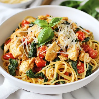 Tomato Spinach Chicken Pasta Easy Weeknight Meal
