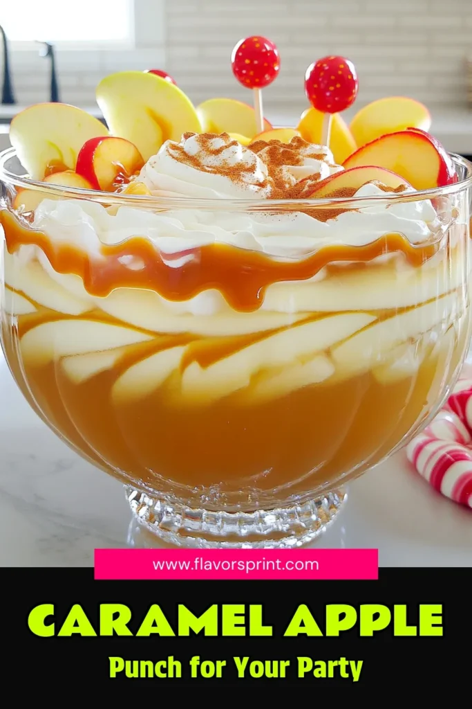 Get ready to impress at your next gathering with our delicious Caramel Apple Party Punch! This refreshing drink combines apple cider, sparkling water, and caramel sauce for a sweet, fizzy treat. Perfect for any celebration, it’s easy to make and absolutely delightful with fresh apple slices and a sprinkle of spices. Click to explore this simple recipe and elevate your party drinks today! #CaramelApplePunch #PartyDrinks #FallRecipes #FestiveDrinks