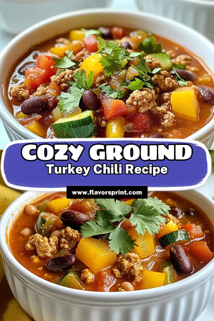 Looking for a hearty meal? Try this easy ground turkey chili that embodies the flavors of fall! This harvest chili recipe is packed with nutritious vegetables and beans, making it a healthy chili with beans everyone will love. Plus, it offers vegetarian options for those who prefer alternatives. Perfect for cozy nights, this easy turkey chili will warm you up! Save this recipe for later! #GroundTurkeyChili #HarvestChili #HealthyChiliWithBeans #EasyTurkeyChili