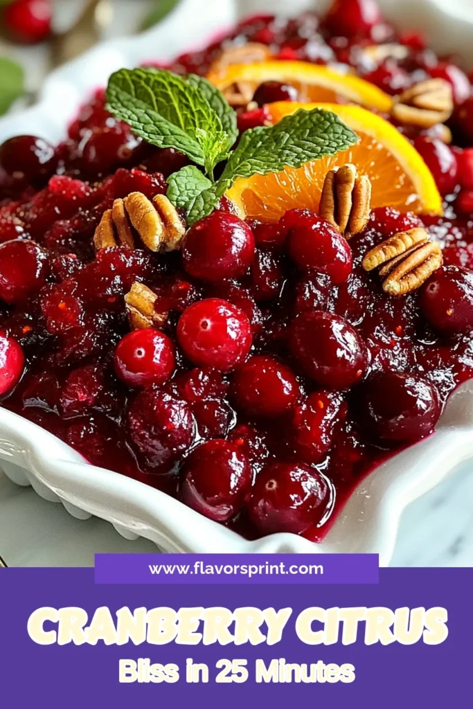 Make your holiday gatherings unforgettable with this fresh cranberry sauce recipe that’s bursting with citrus flavor! This vegan cranberry sauce combines juicy cranberries and zesty orange, creating the perfect cranberry orange relish for your holiday side dishes. Quick and easy to prepare in just 25 minutes, it’s a must-have addition to your dessert table. Save this delightful recipe and share the joy! #CranberrySauce #VeganCranberrySauce #CitrusDessertRecipes #HolidaySideDishes