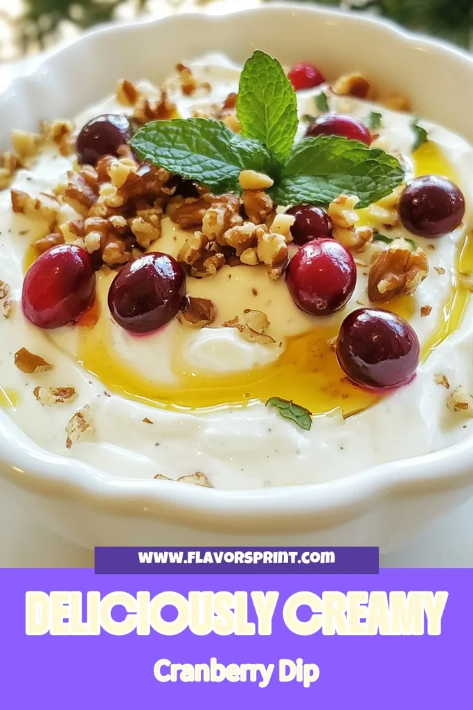 Discover this creamy Greek yogurt dip that's perfect for any gathering! This easy cranberry dip recipe combines refreshing cranberries, honey, and crunchy walnuts for a healthy dip for parties. Simple to make in under 40 minutes, it's the ideal creamy yogurt dip for your next event. Elevate your appetizers with this deliciously unique cranberry dip. Save this recipe now and impress your guests! #GreekYogurtDip #CranberryDipRecipe #HealthyDipForParties #EasyCranberryAppetizer